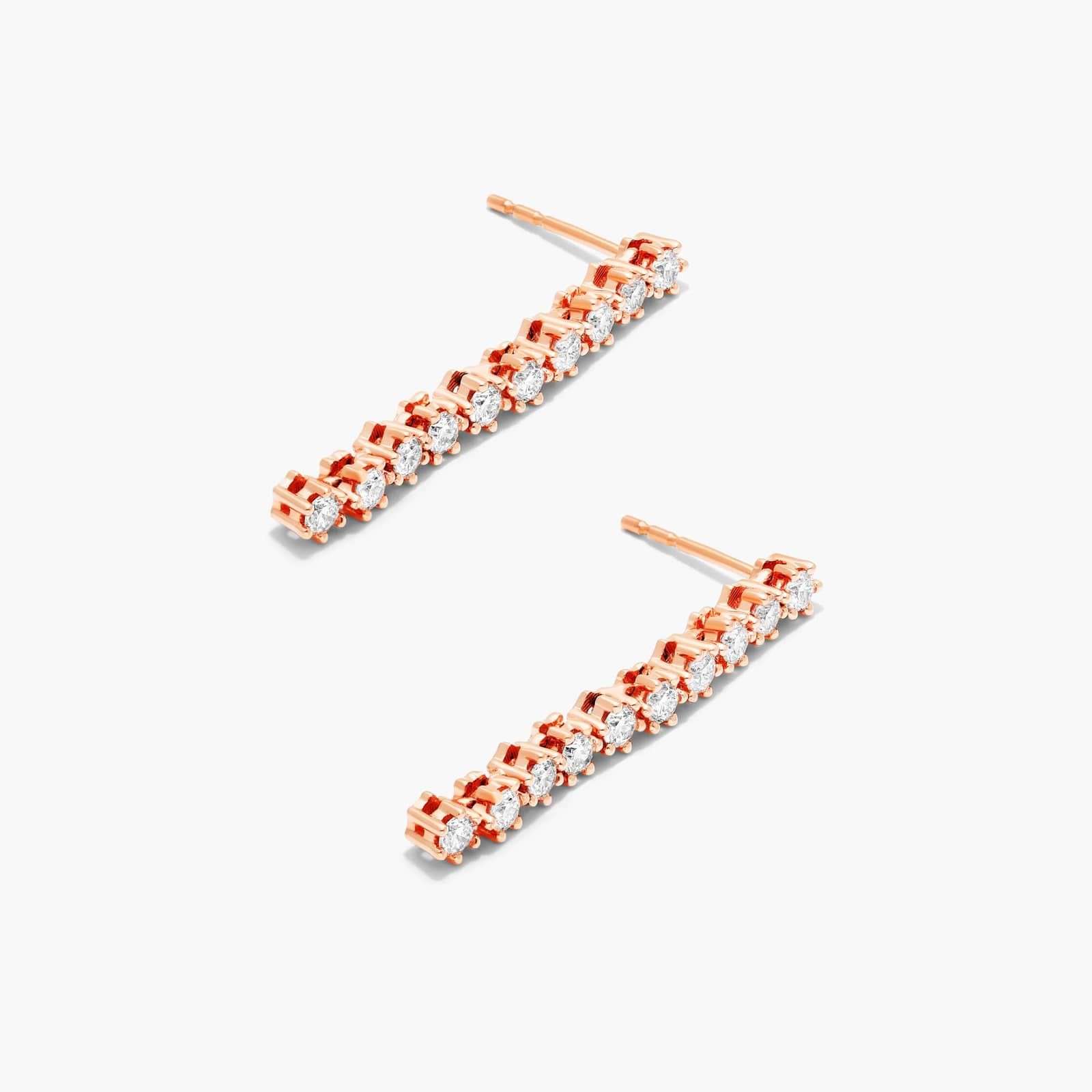 Aura Lab-Grown Diamond Drop Earrings In 14K Rose Gold