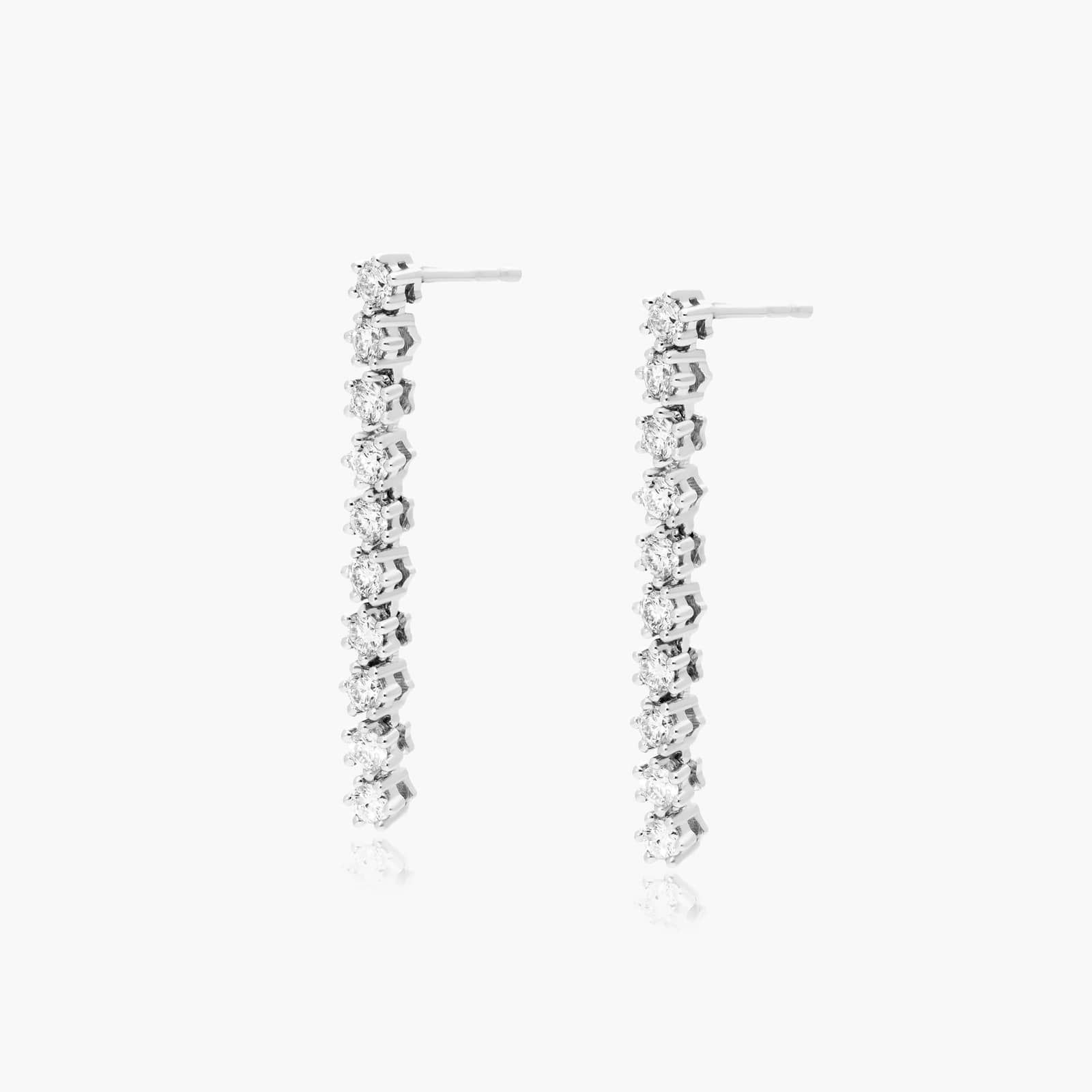 Aura Lab-Grown Diamond Drop Earrings In 14K White Gold