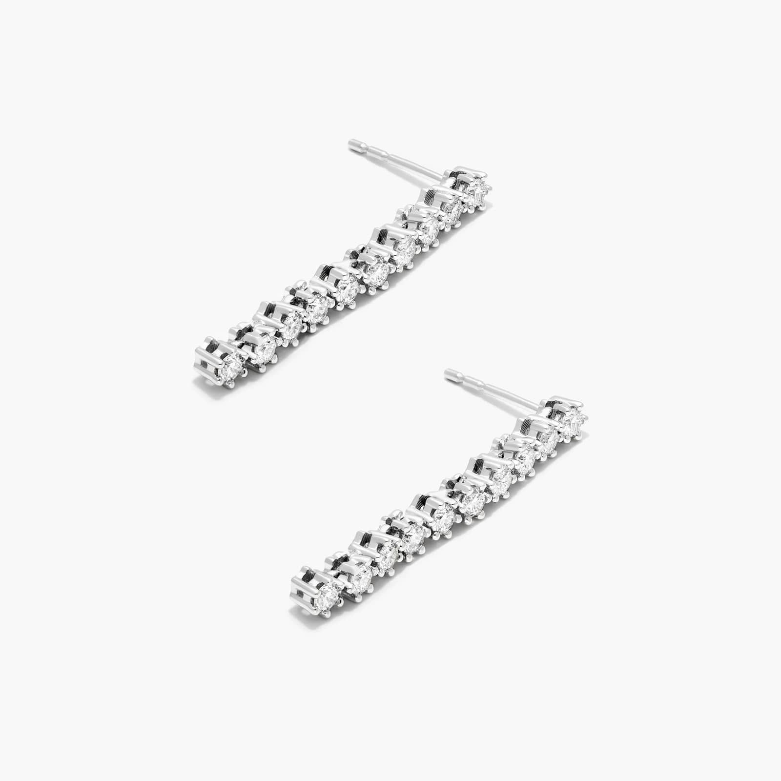 Aura Lab-Grown Diamond Drop Earrings In 14K White Gold