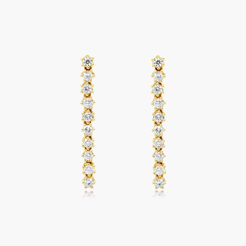 Aura Lab-Grown Diamond Drop Earrings In 14K Yellow Gold