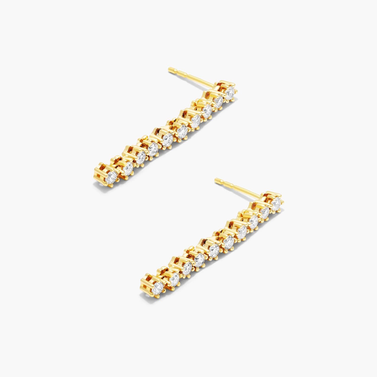 Aura Lab-Grown Diamond Drop Earrings In 14K Yellow Gold