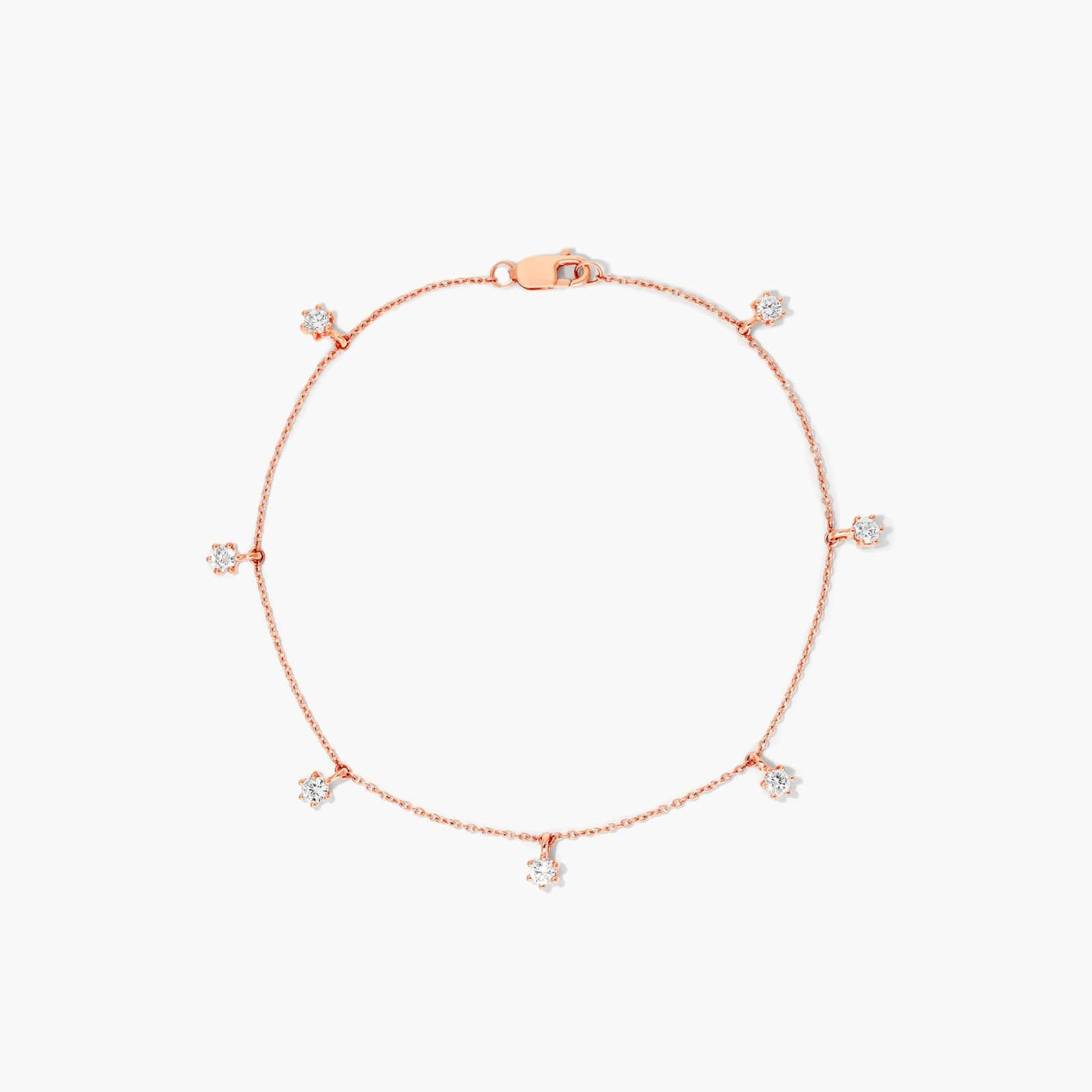 Aura Dangle Lab-Grown Diamond Bracelet In 14K Rose Gold