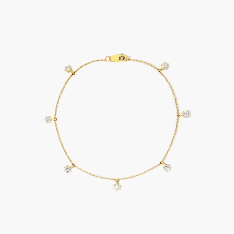 Aura Dangle Lab-Grown Diamond Bracelet In 14K Yellow Gold