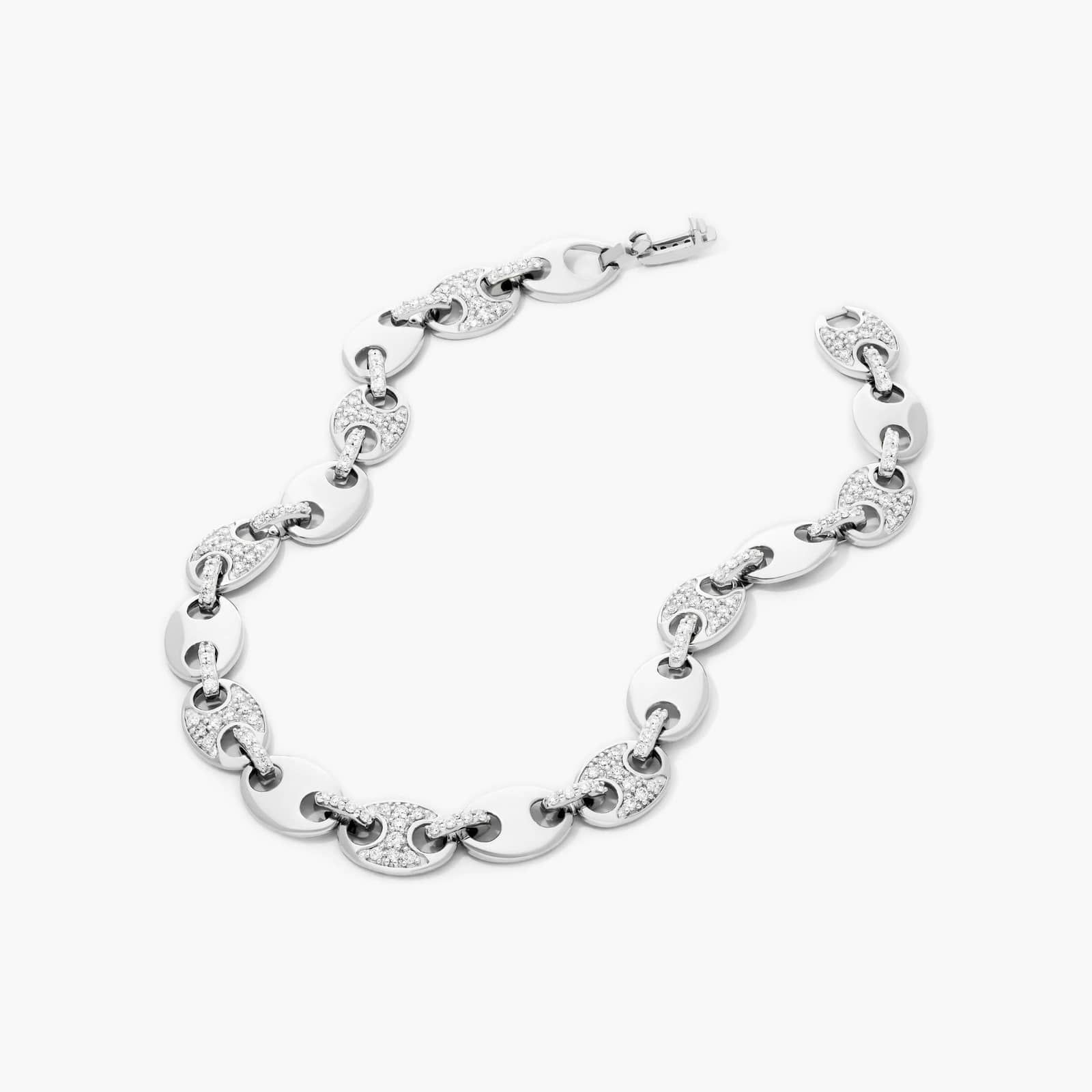 Mariner Chain Lab-Grown Diamond Bracelet In 14K White Gold