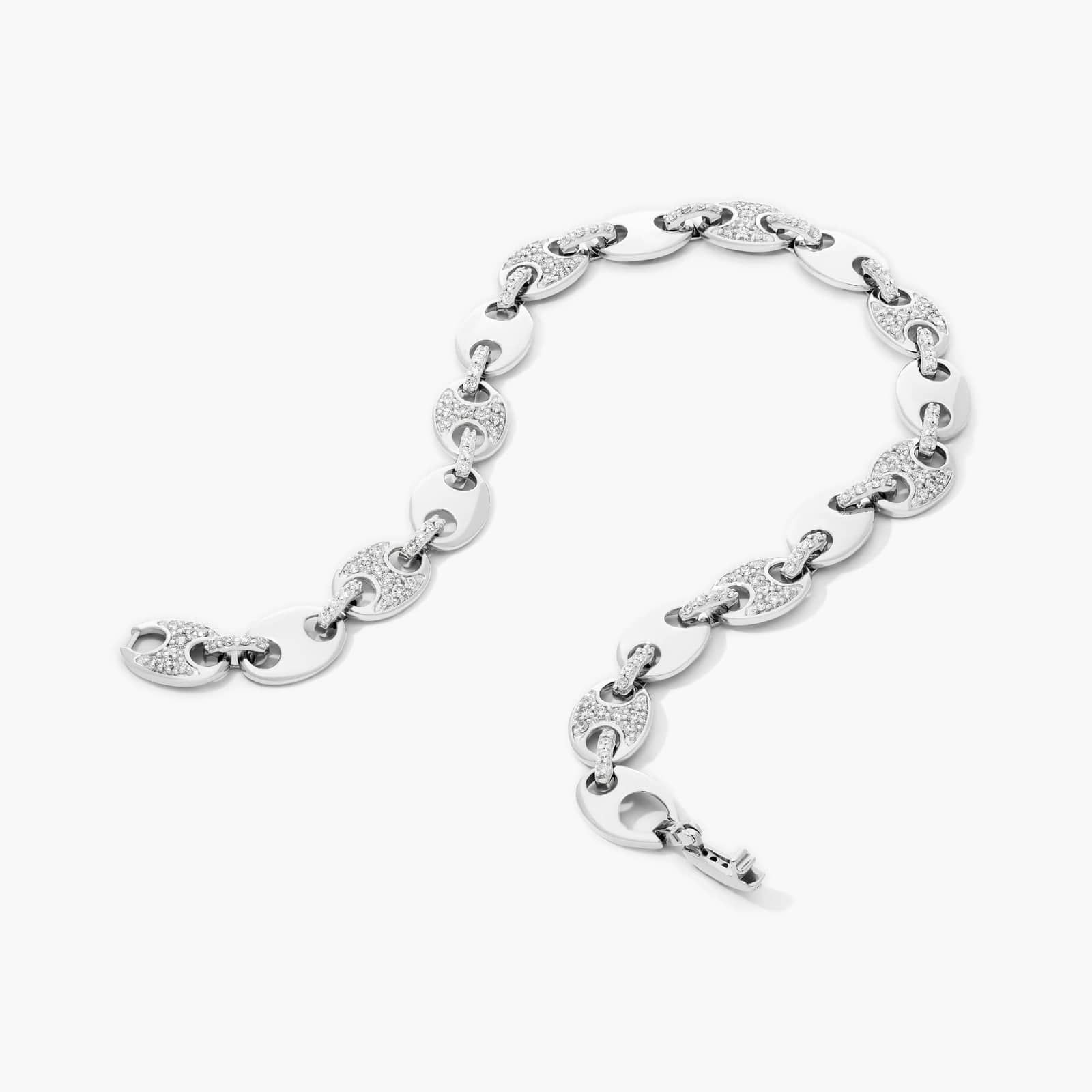 Mariner Chain Lab-Grown Diamond Bracelet In 14K White Gold