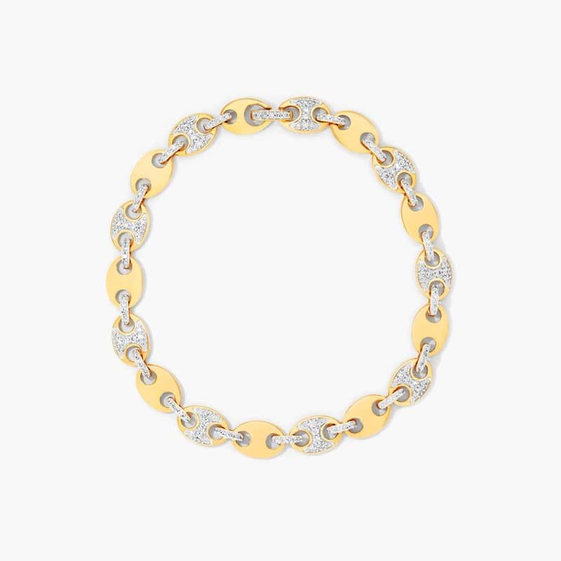 Mariner Chain Lab-Grown Diamond Bracelet In 14K Yellow Gold
