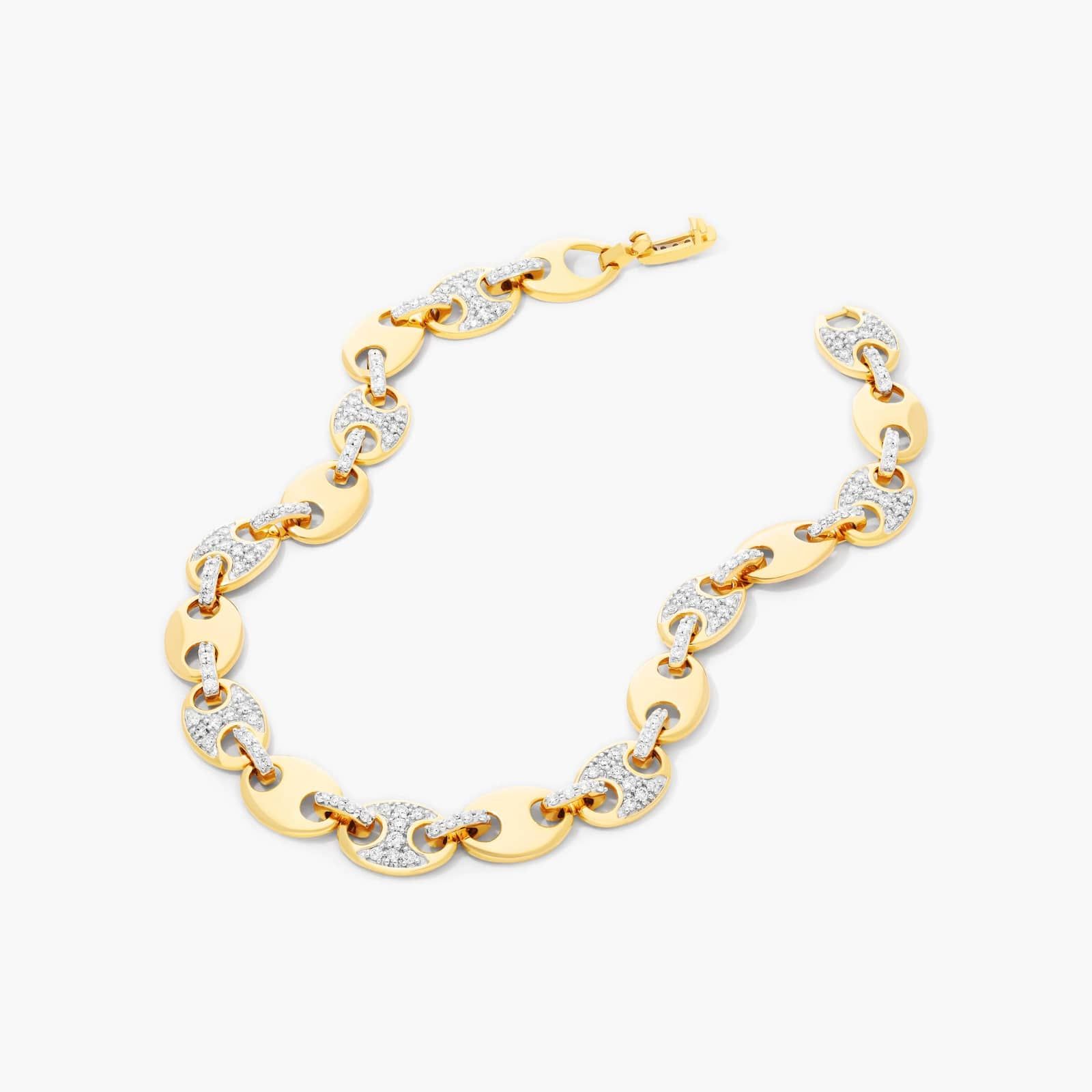 Mariner Chain Lab-Grown Diamond Bracelet In 14K Yellow Gold