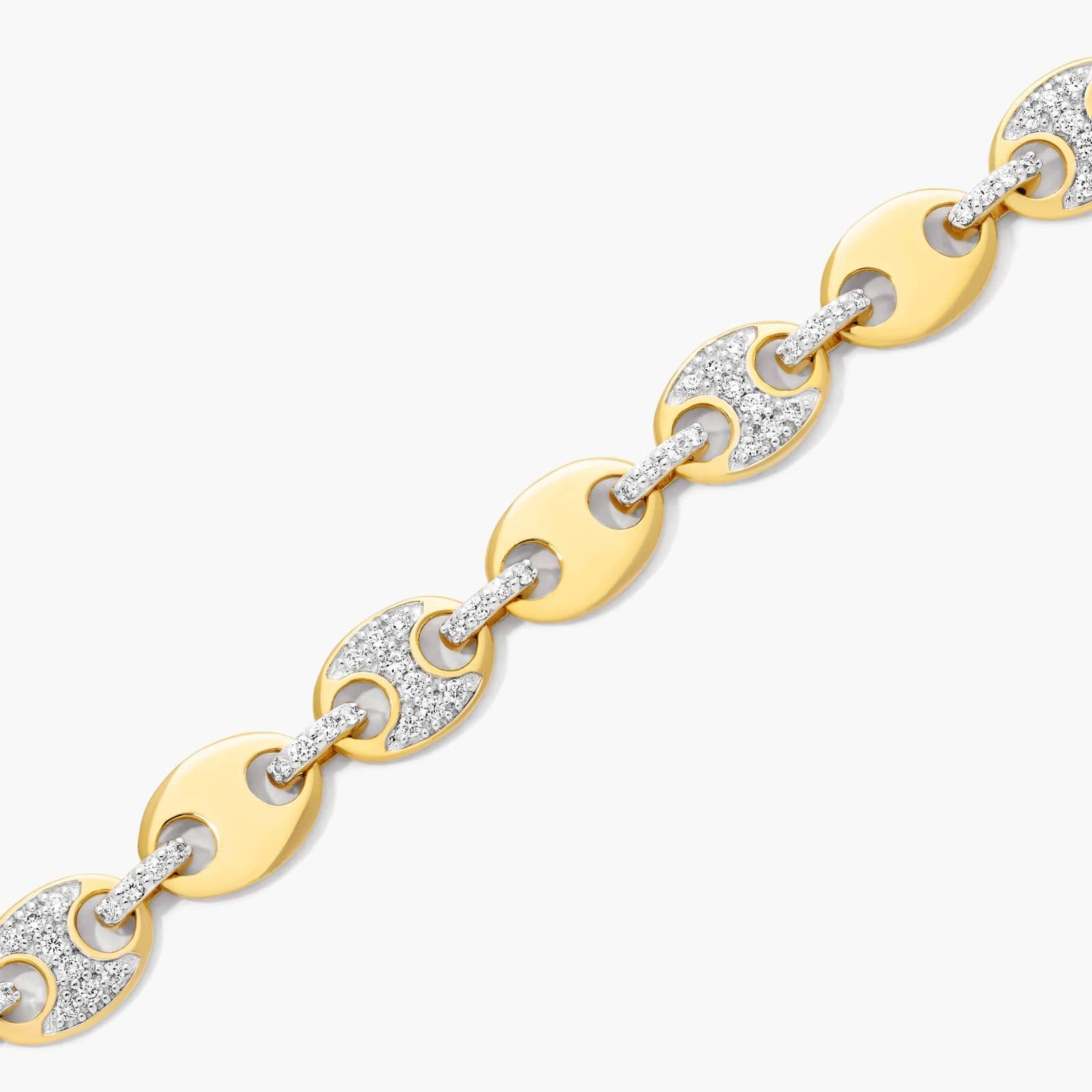 Mariner Chain Lab-Grown Diamond Bracelet In 14K Yellow Gold