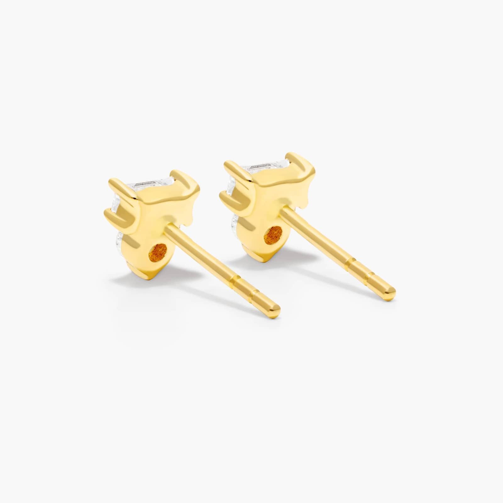 Dazzle Stack Lab-Grown Diamond Stud Earrings In 14K Yellow Gold