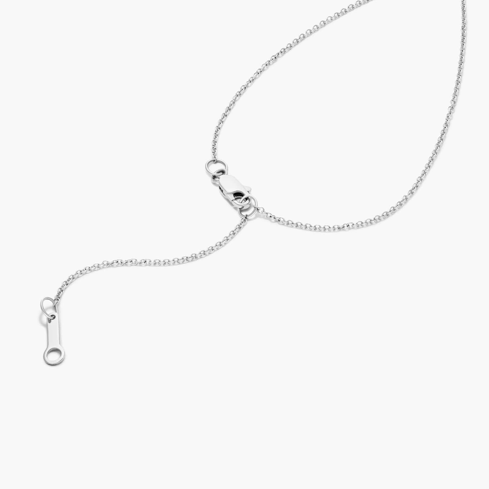Fancy Cluster Lab-Grown Diamond Necklace In 14K White Gold