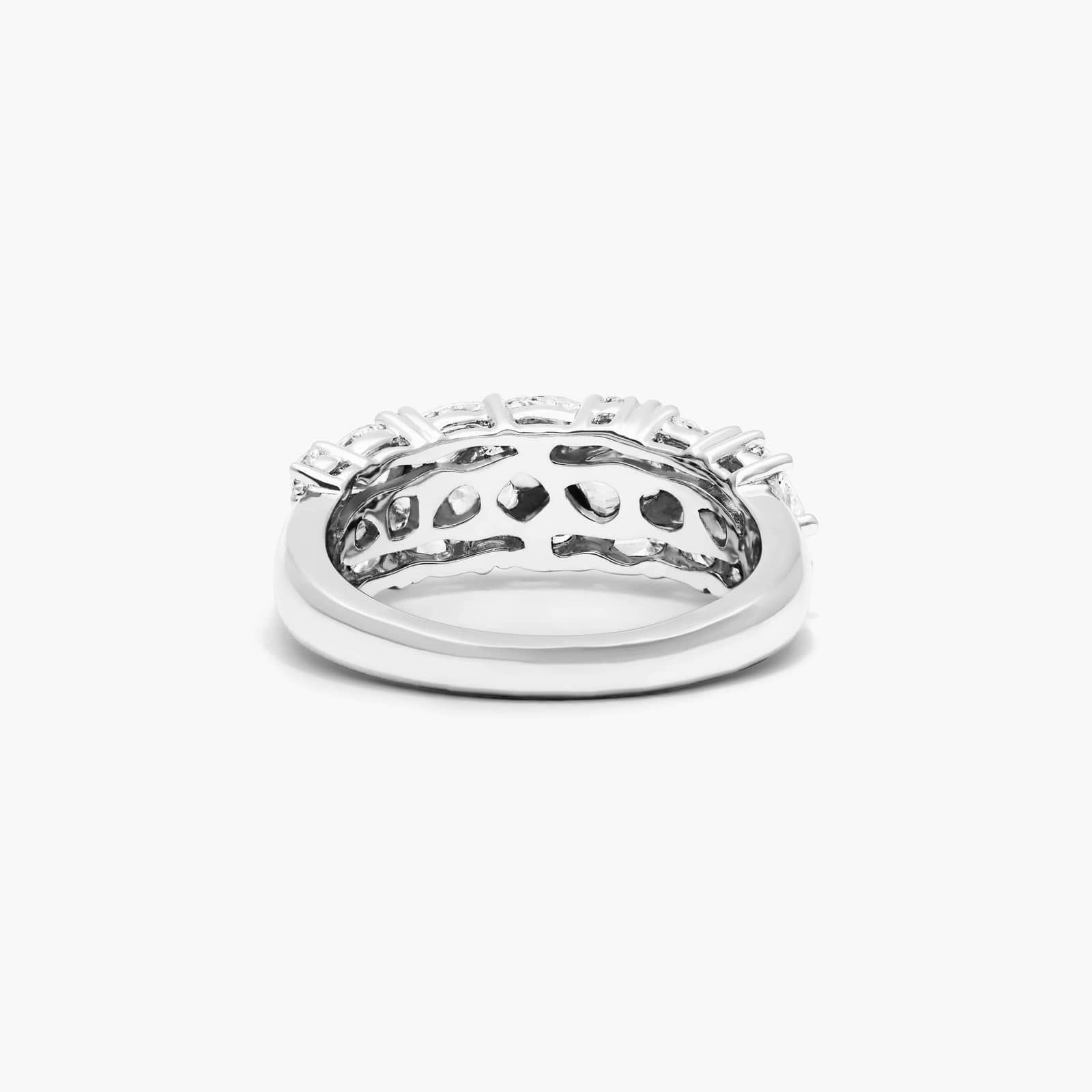 Fancy Scatter Lab-Grown Diamond Wide Ring In 14K White Gold