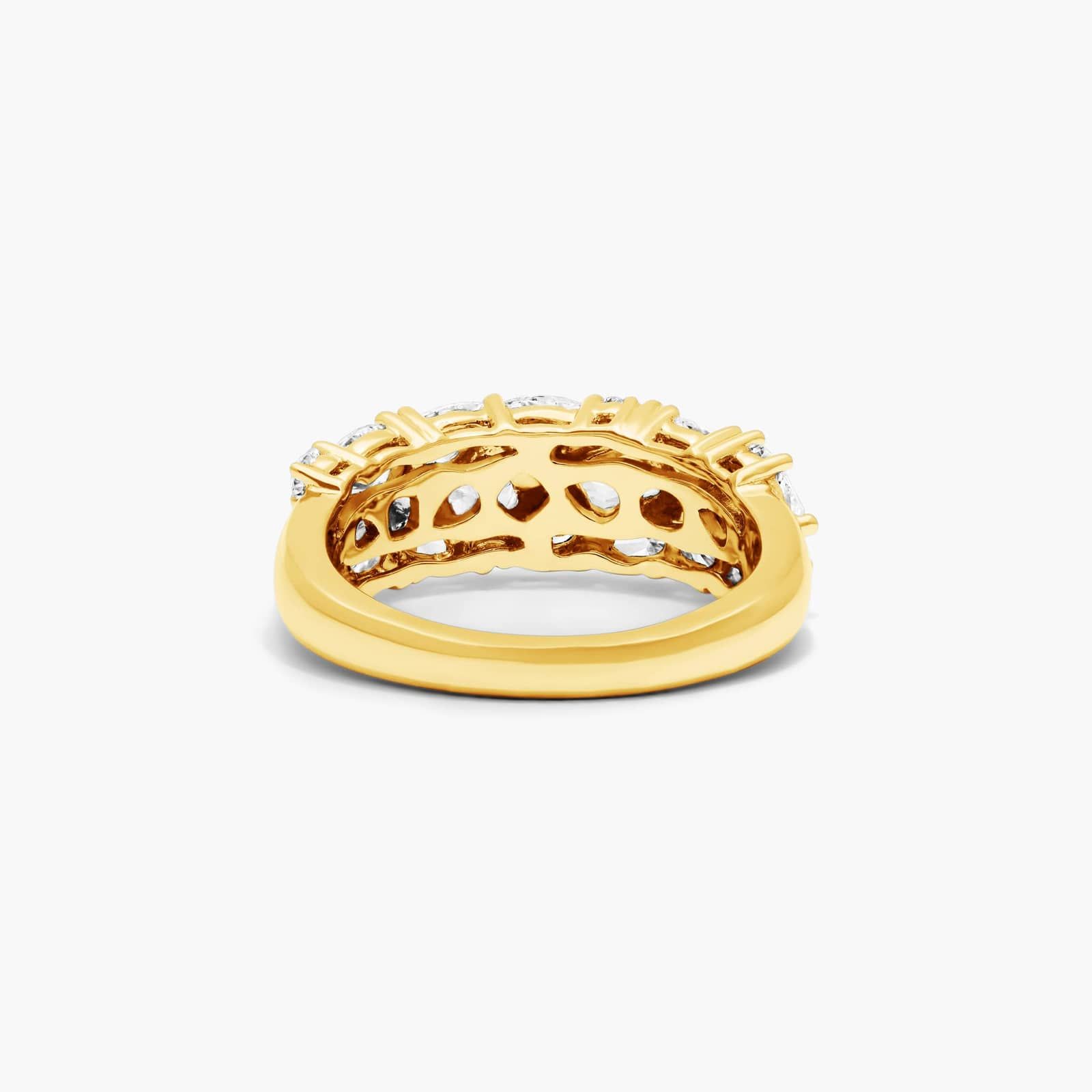 Fancy Scatter Lab-Grown Diamond Wide Ring In 14K Yellow Gold