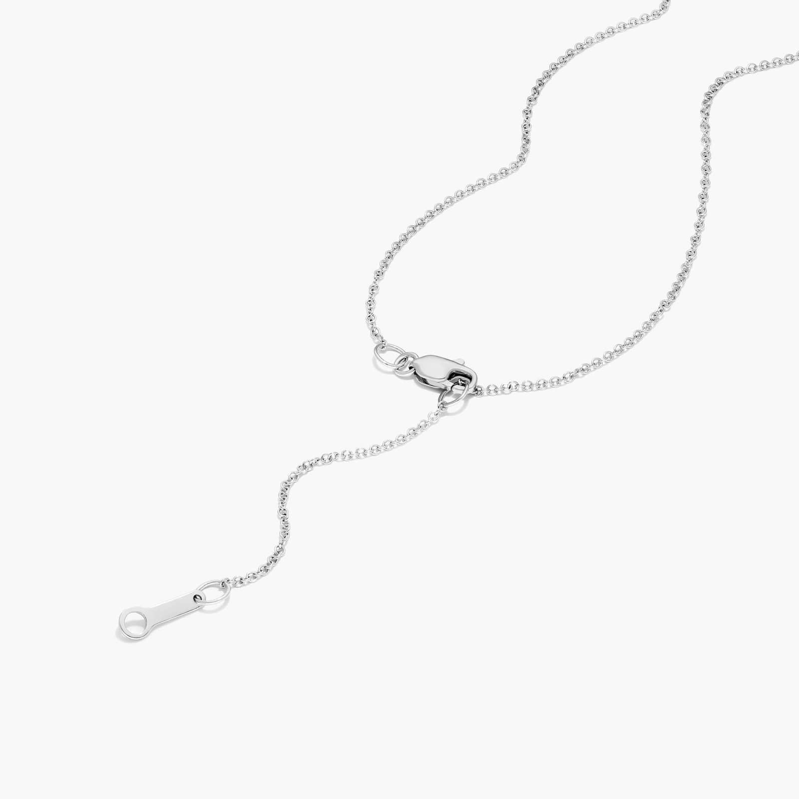 Assemblage Necklace With Emerald Cut Lab-Grown Diamonds In 14K White Gold