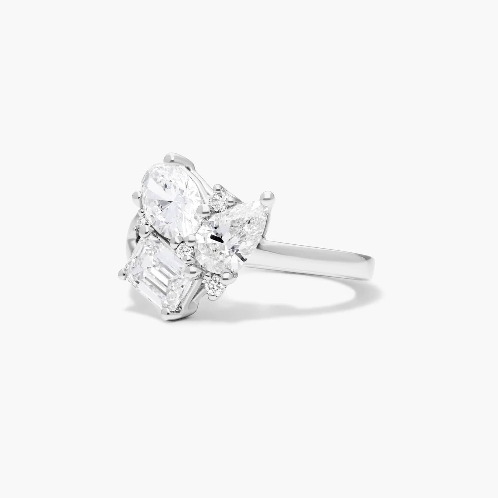 Fancy Bouquet Lab-Grown Diamond Ring In 14K White Gold