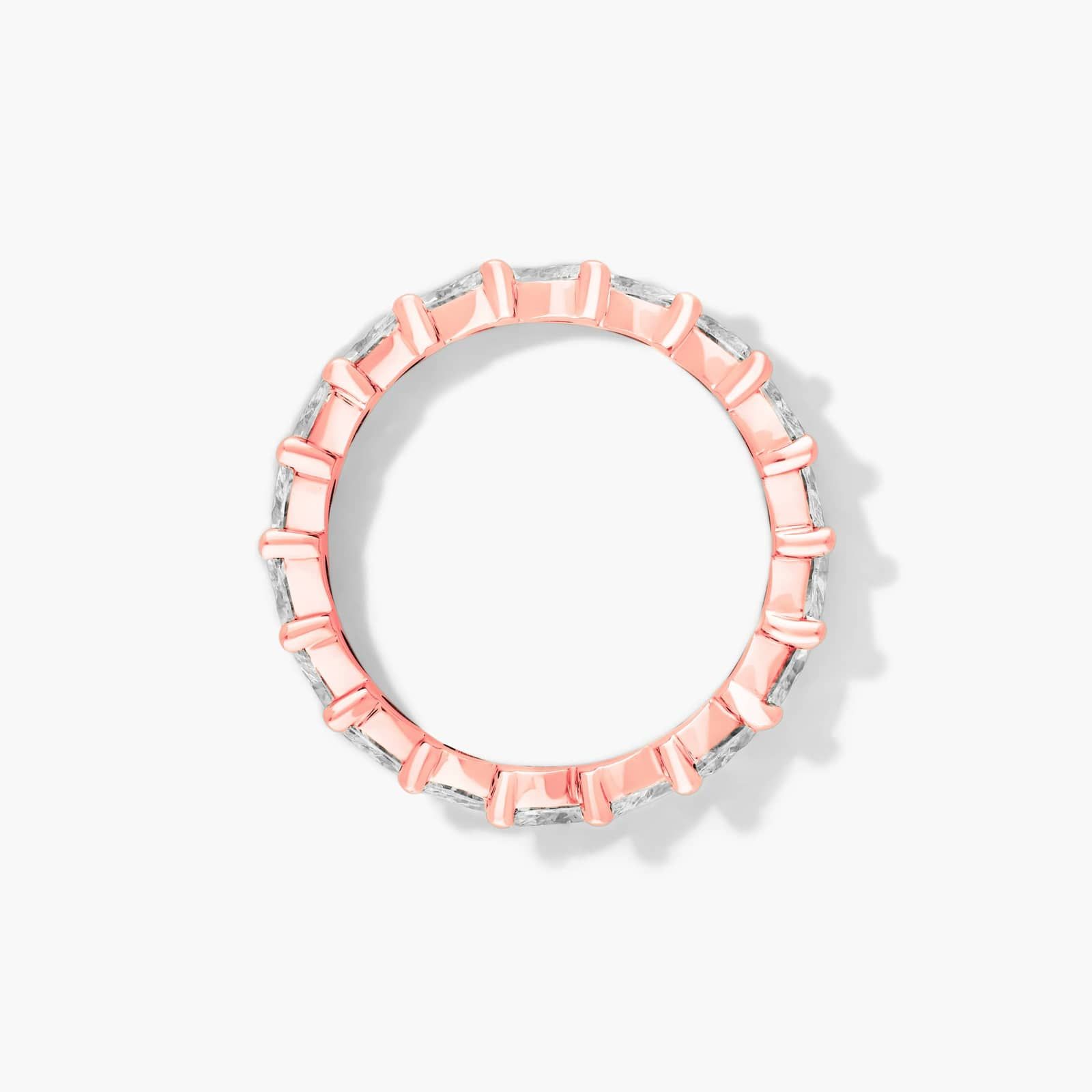 Diagonal Marquise Cut Diamond Eternity Ring In 14K Rose Gold