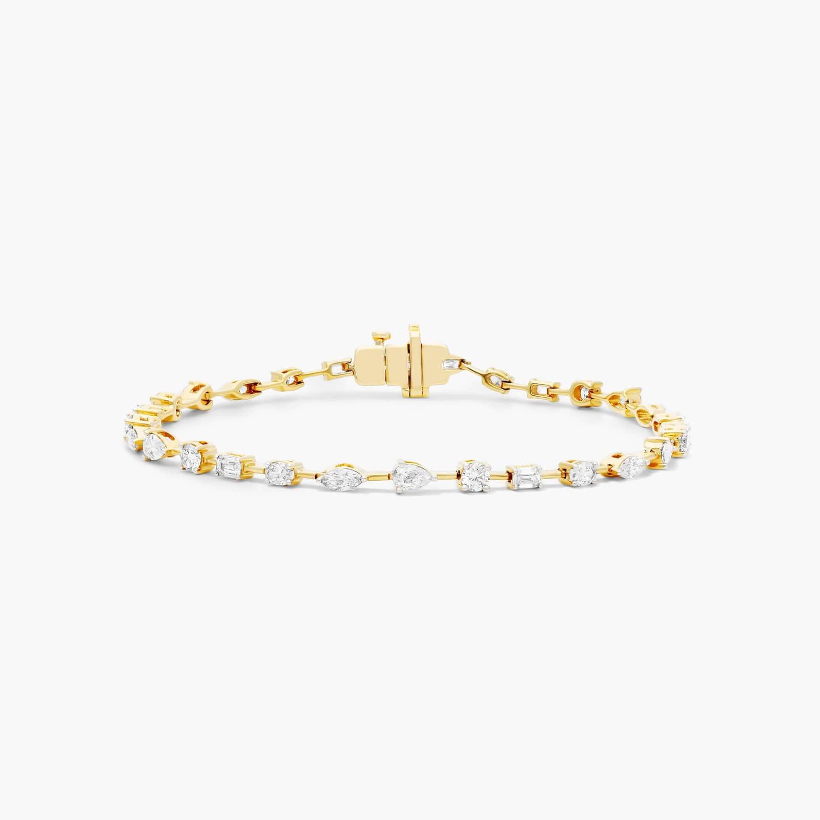 Petite Mix Shapes Lab-Grown Diamond Tennis Bracelet In 14K Yellow
