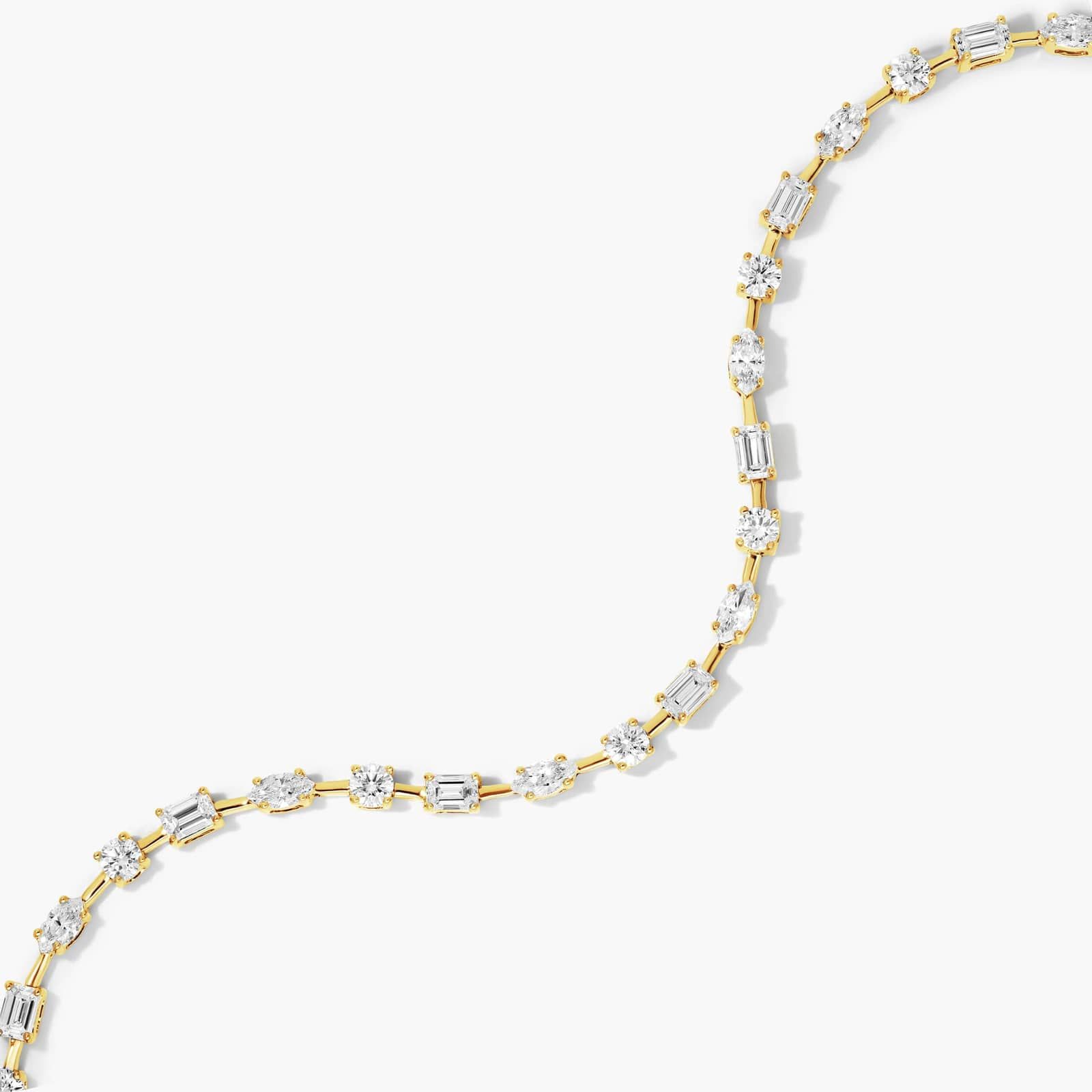 Petite Mix Shapes Lab-Grown Diamond Tennis Bracelet In 14K Yellow Gold