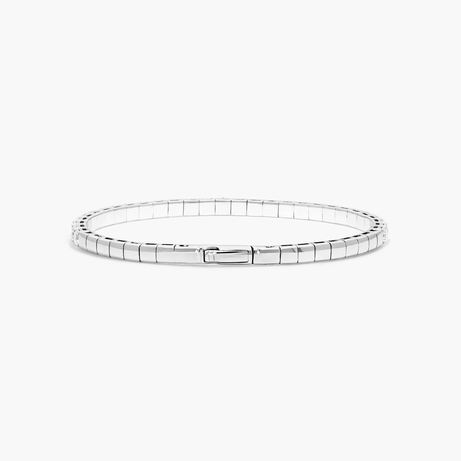 Flex Bangle Diamond Bracelet In 14K White Gold