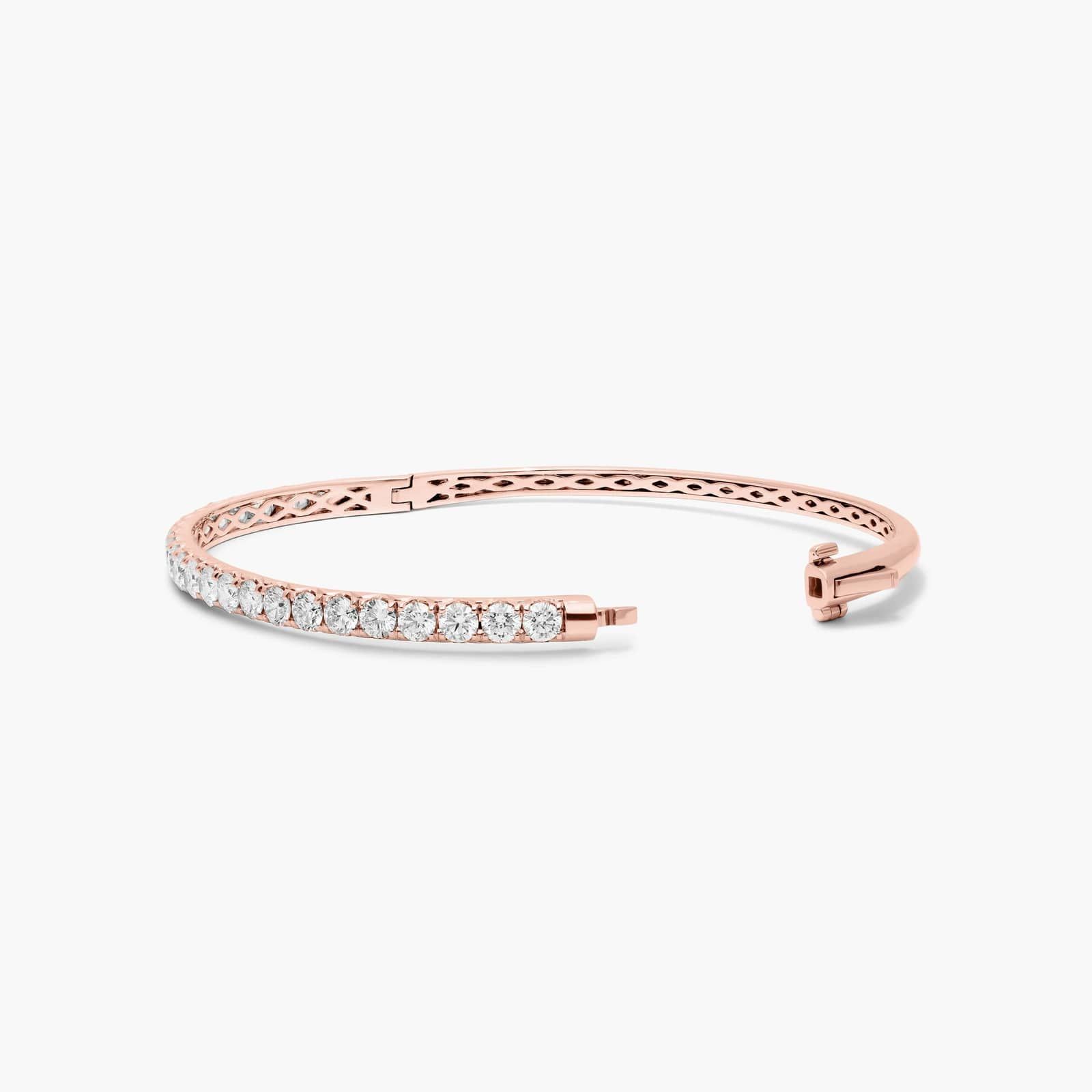 Classic Bangle Lab-Grown Diamond Bracelet In 14K Rose Gold