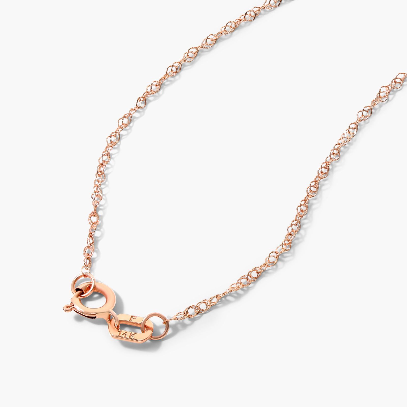 14K Rose Gold Amethyst and Diamond Floating Halo Necklace (6.0x4.0mm)