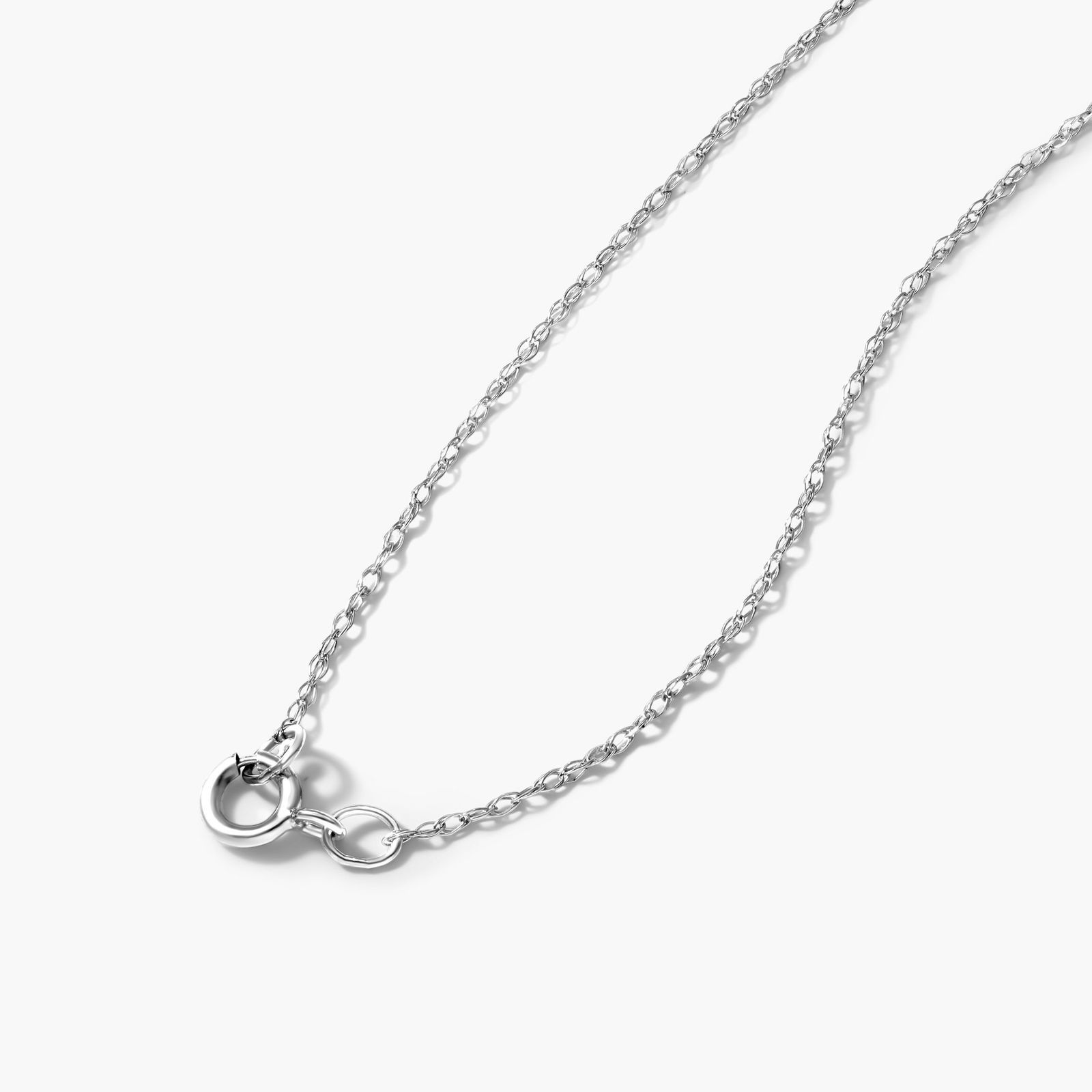 14K White Gold Aquamarine and Diamond Floating Halo Necklace (6.0x4.0mm)