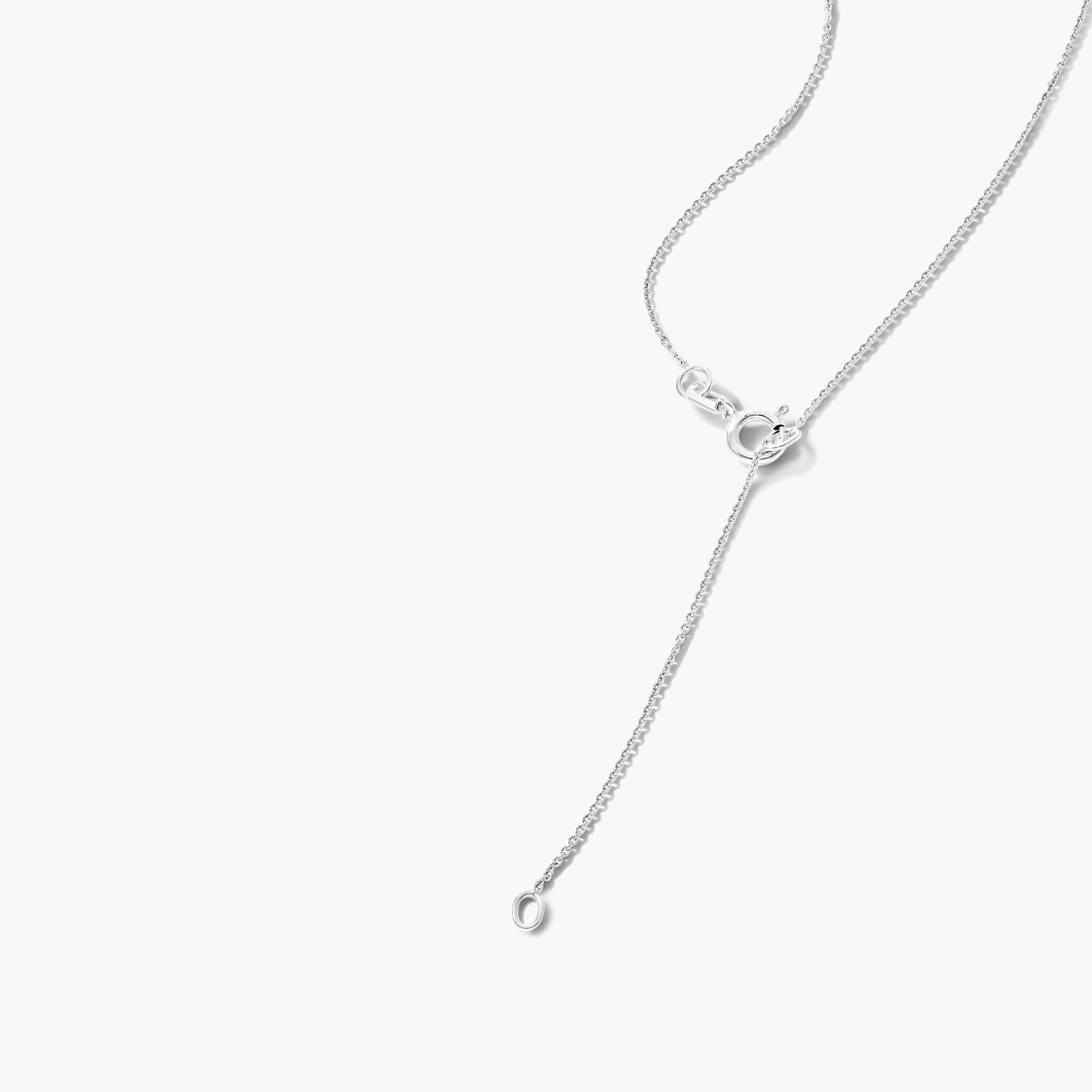 14K White Gold Aquamarine Birthstone Necklace