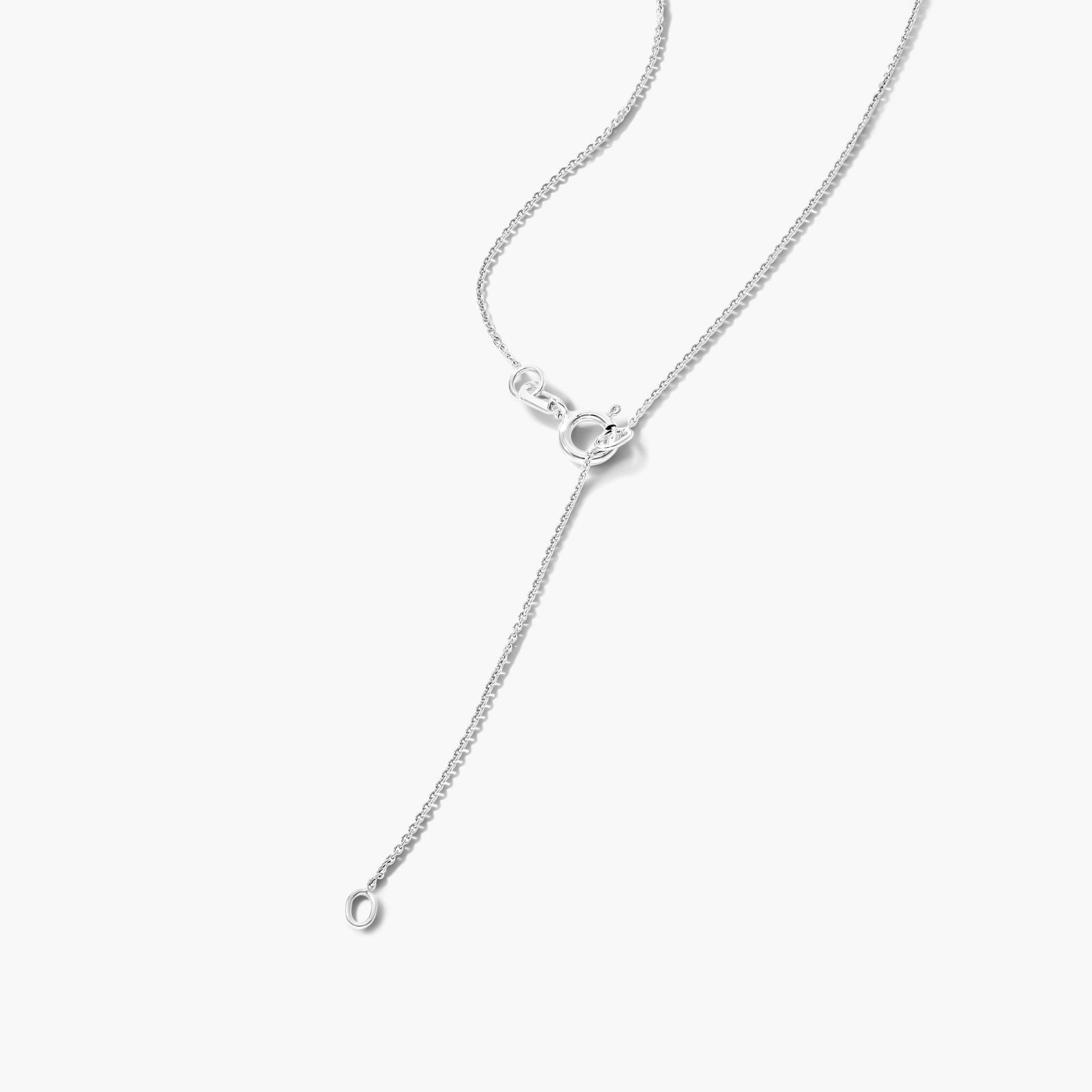 14K White Gold White Topaz Birthstone Necklace