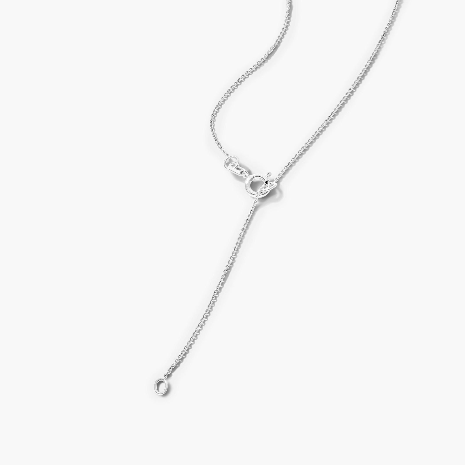 14K White Gold Opal Birthstone Necklace