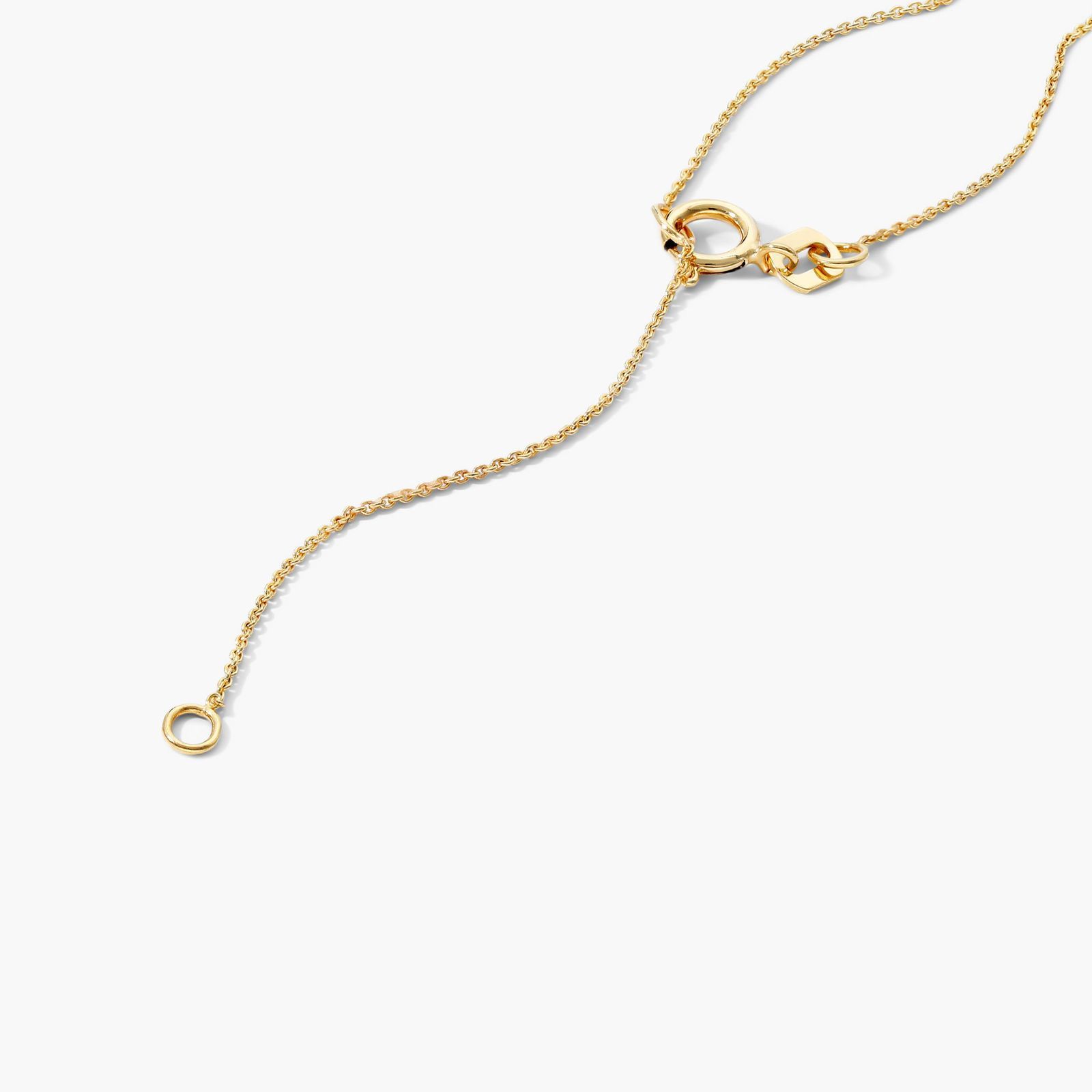 14K Yellow Gold Oval Garnet Birthstone Necklace