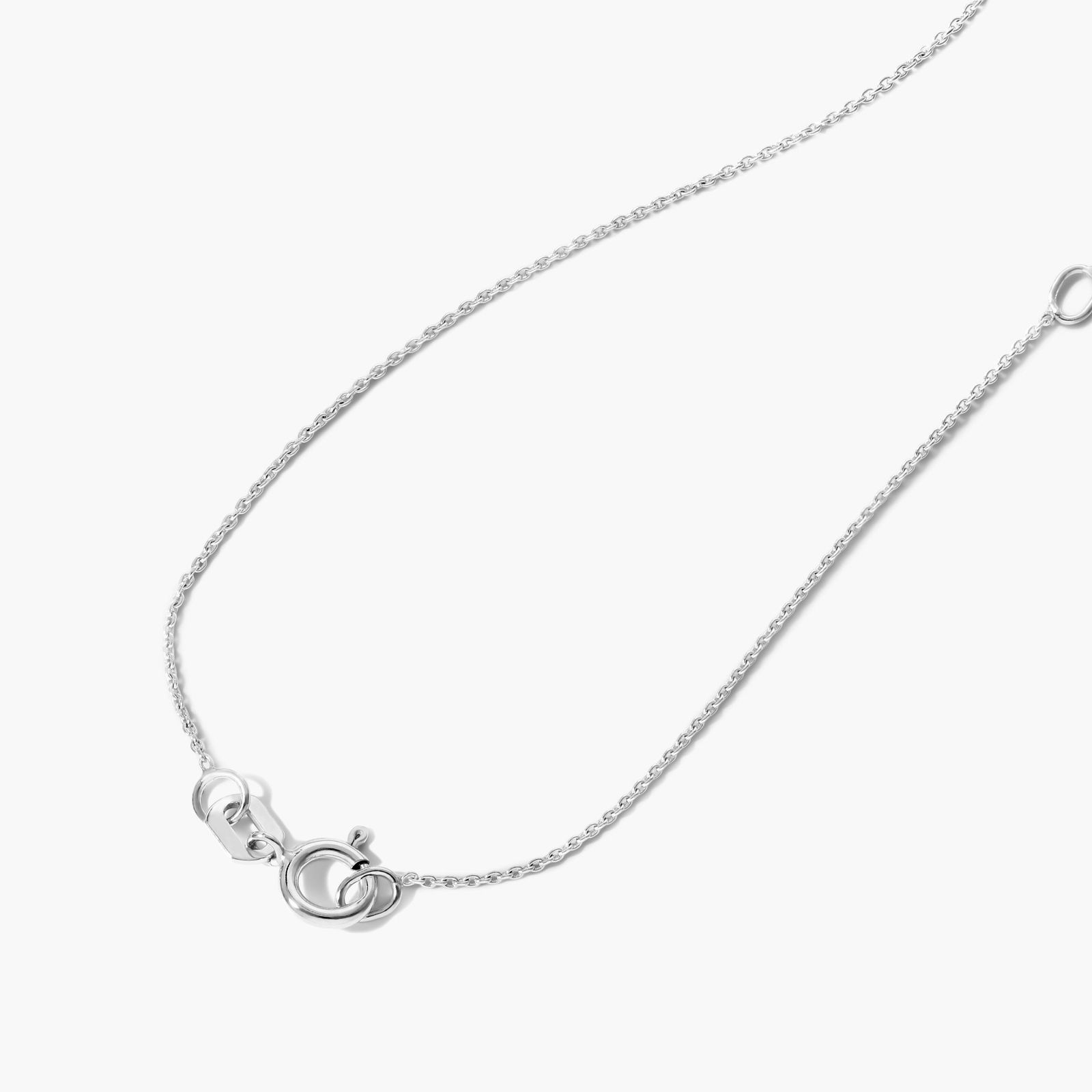 14K White Gold Oval Amethyst Birthstone Necklace