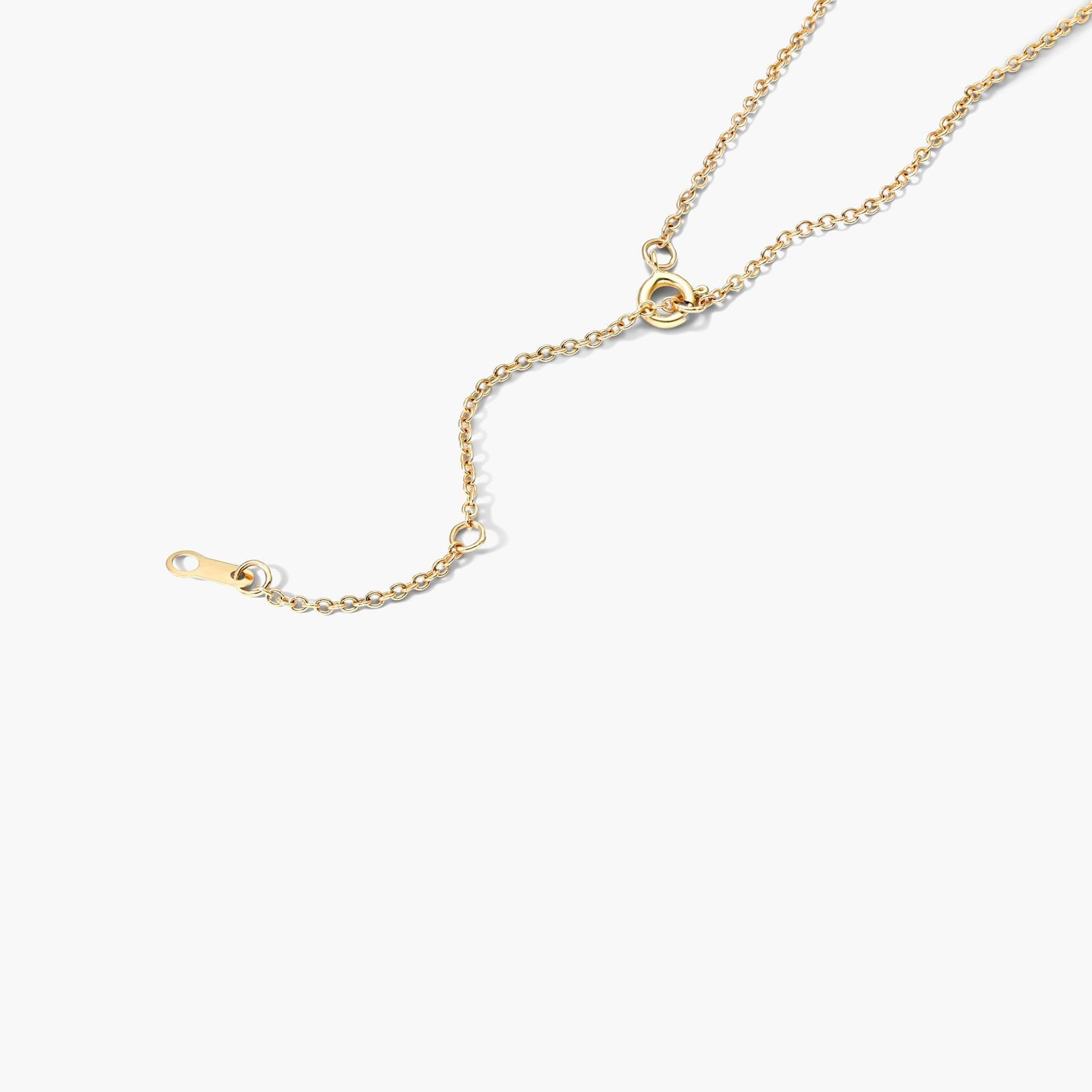14K Yellow Rainbow Moonstone and Diamond Necklace