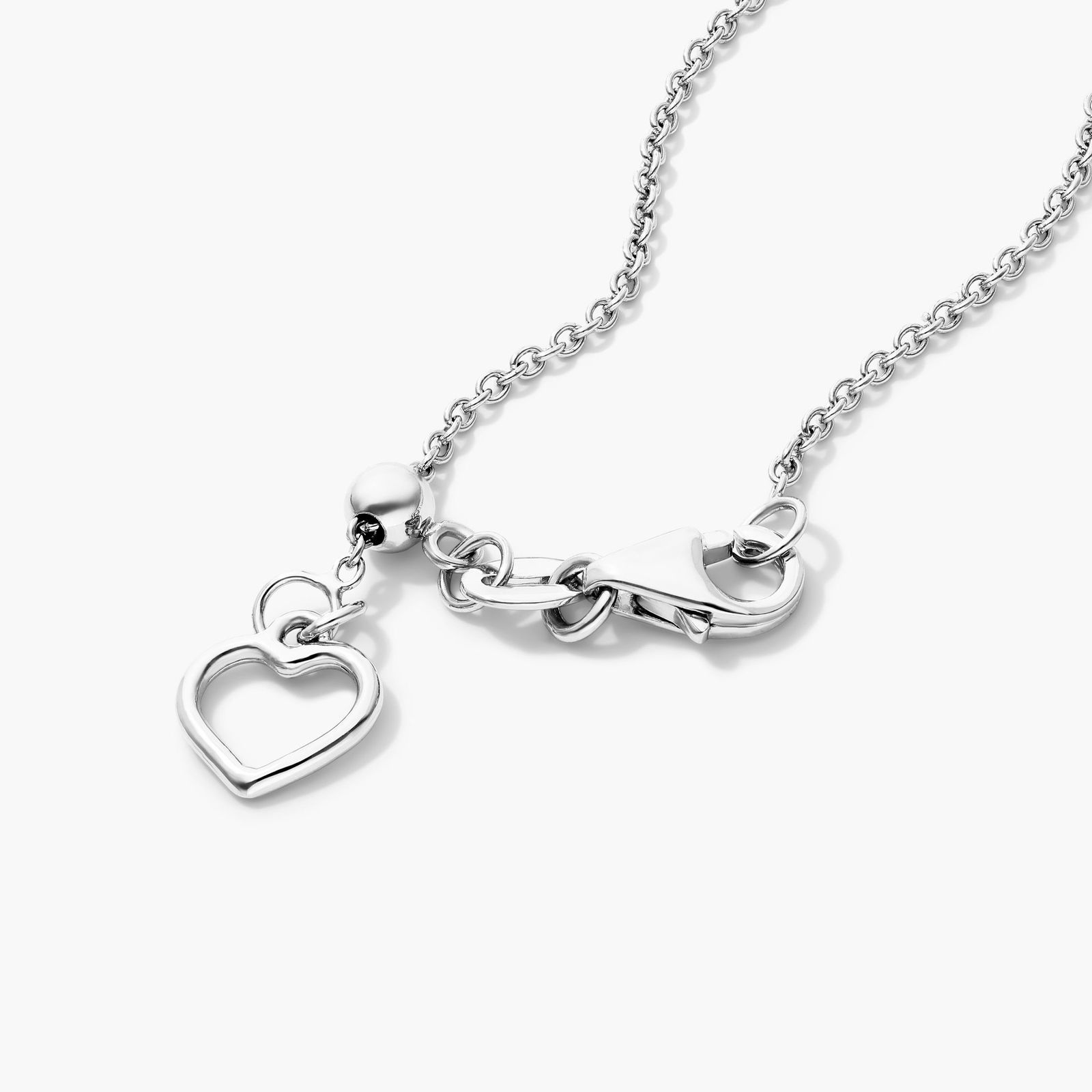 18K White Gold Sideways Pear Sapphire and Diamond Halo Necklace