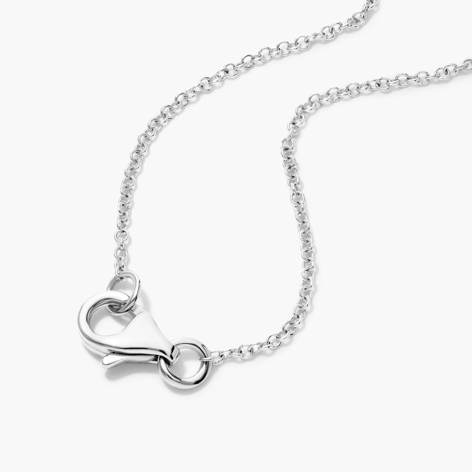 14K White Gold Emerald and Diamond Necklace