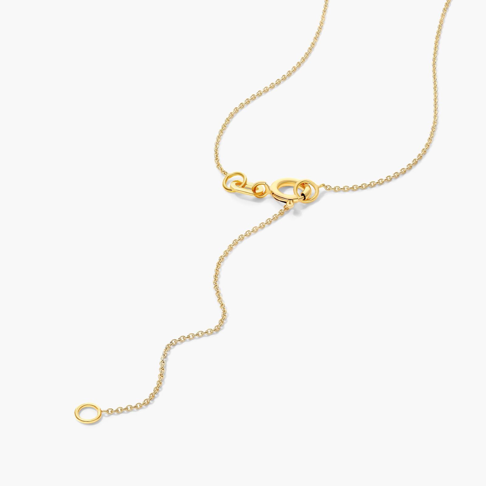 14K Yellow Gold Blue Topaz Elongated Pear Pendant by Brevani