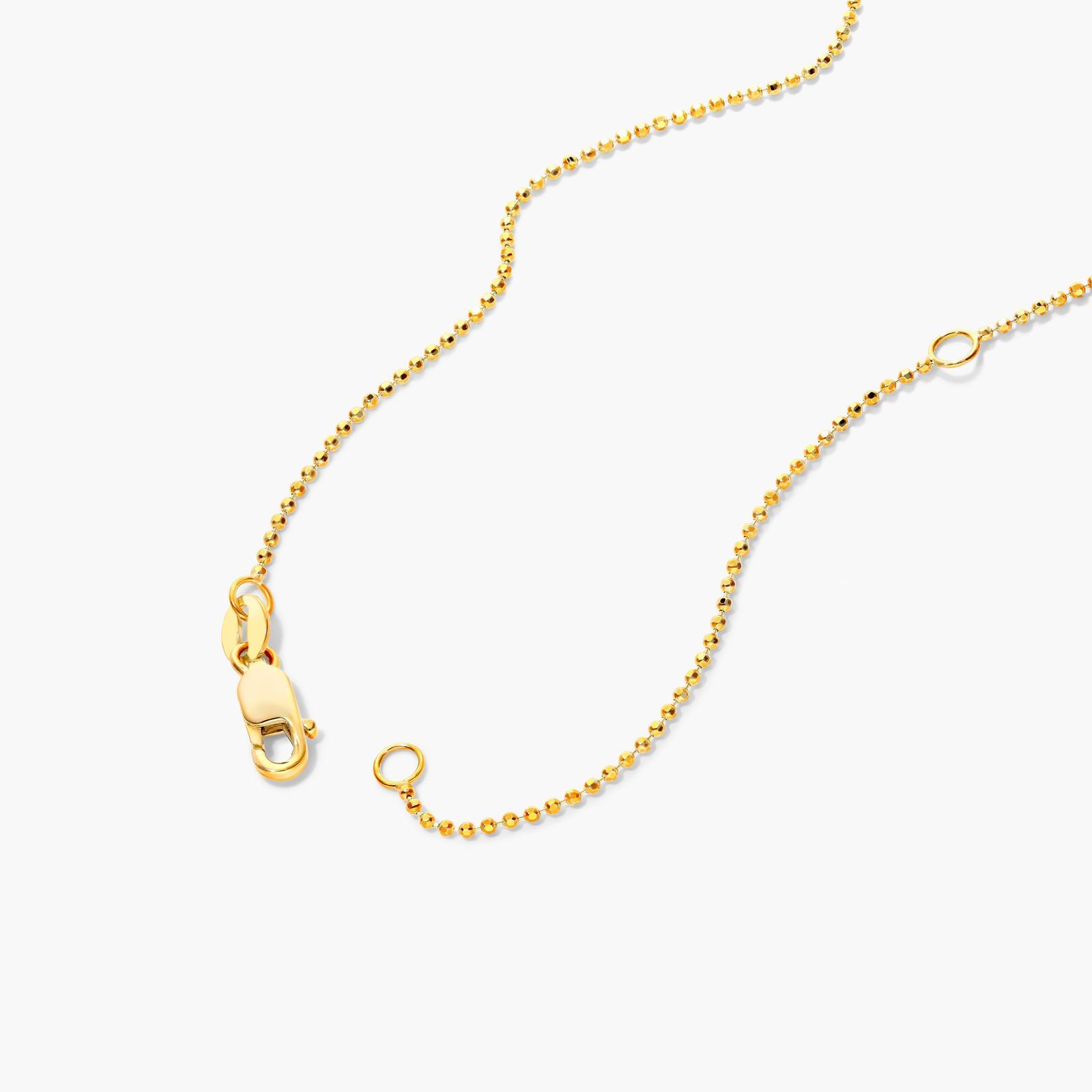 14K Yellow Gold White Topaz Hexagon With Diamond Halo Necklace by Brevani