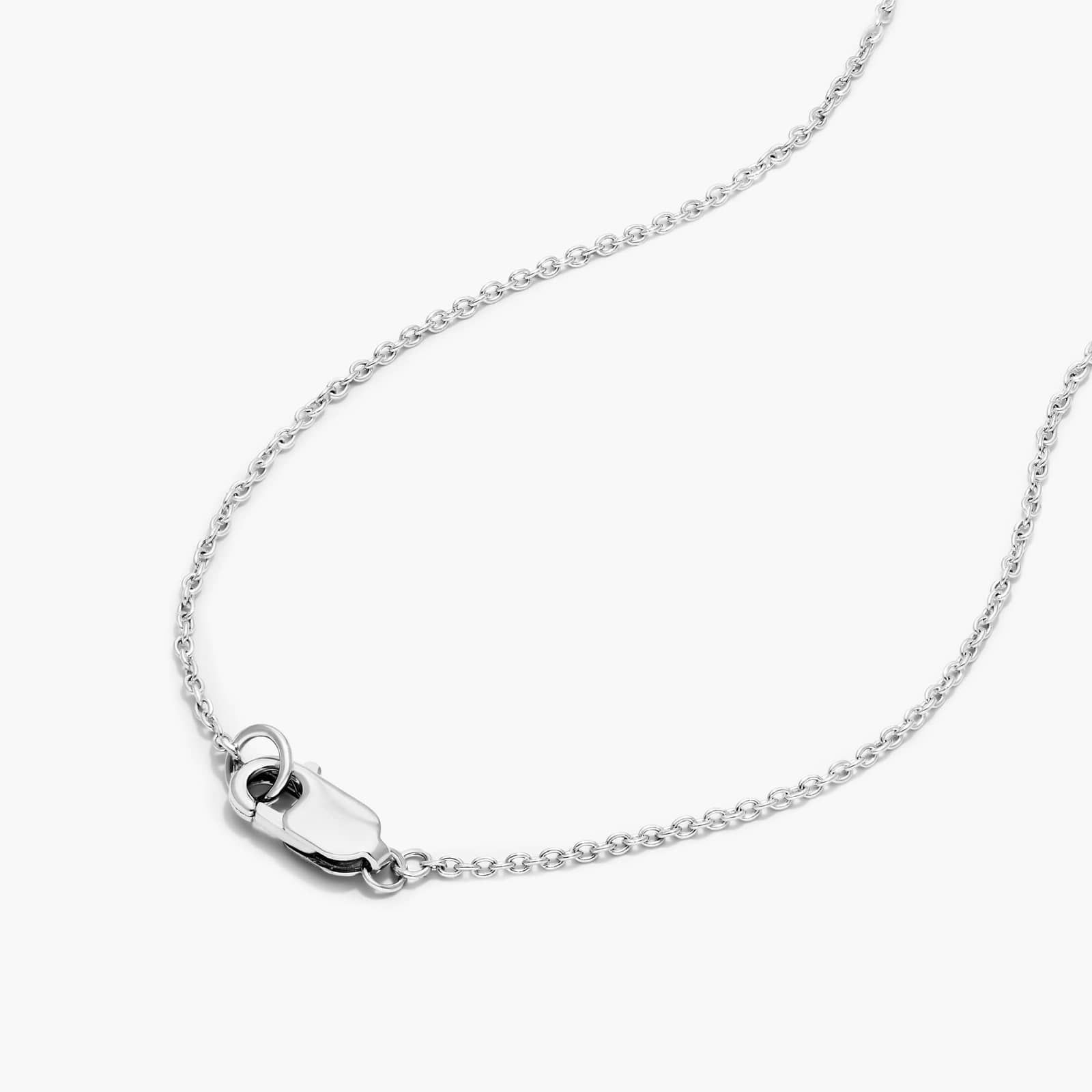 14K White Gold Allure Diamond Halo Aquamarine Necklace