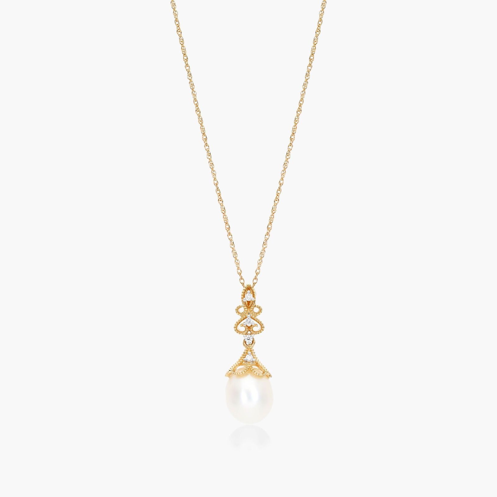9ct Gold 5mm Freshwater Cultured Pearl Drop Pendant - Gift Boxed, Perfect For Christmas Or Birthday