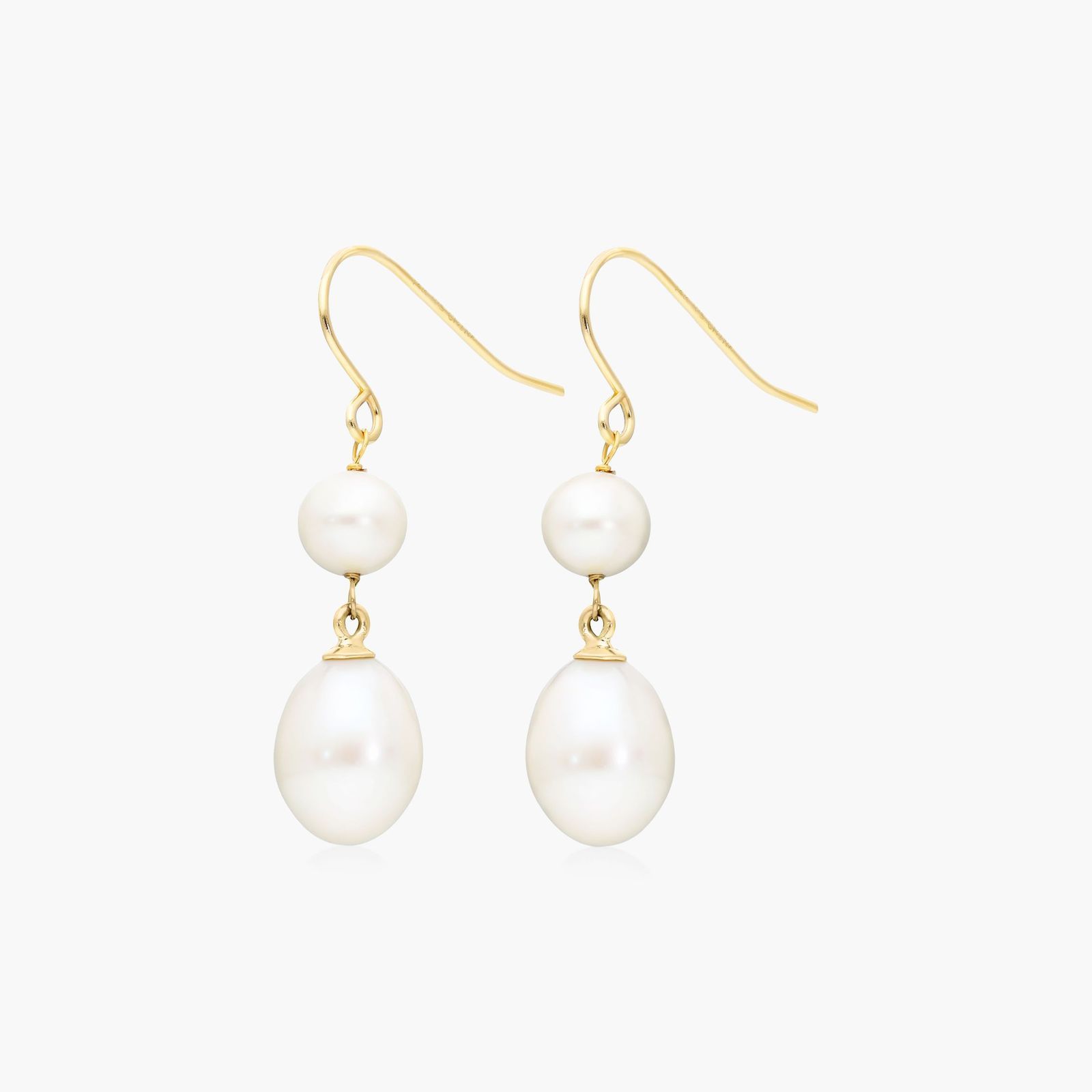 Cultured Freshwater Pearl Drop Earrings In 14K Yellow Gold (5.0-9.0mm)