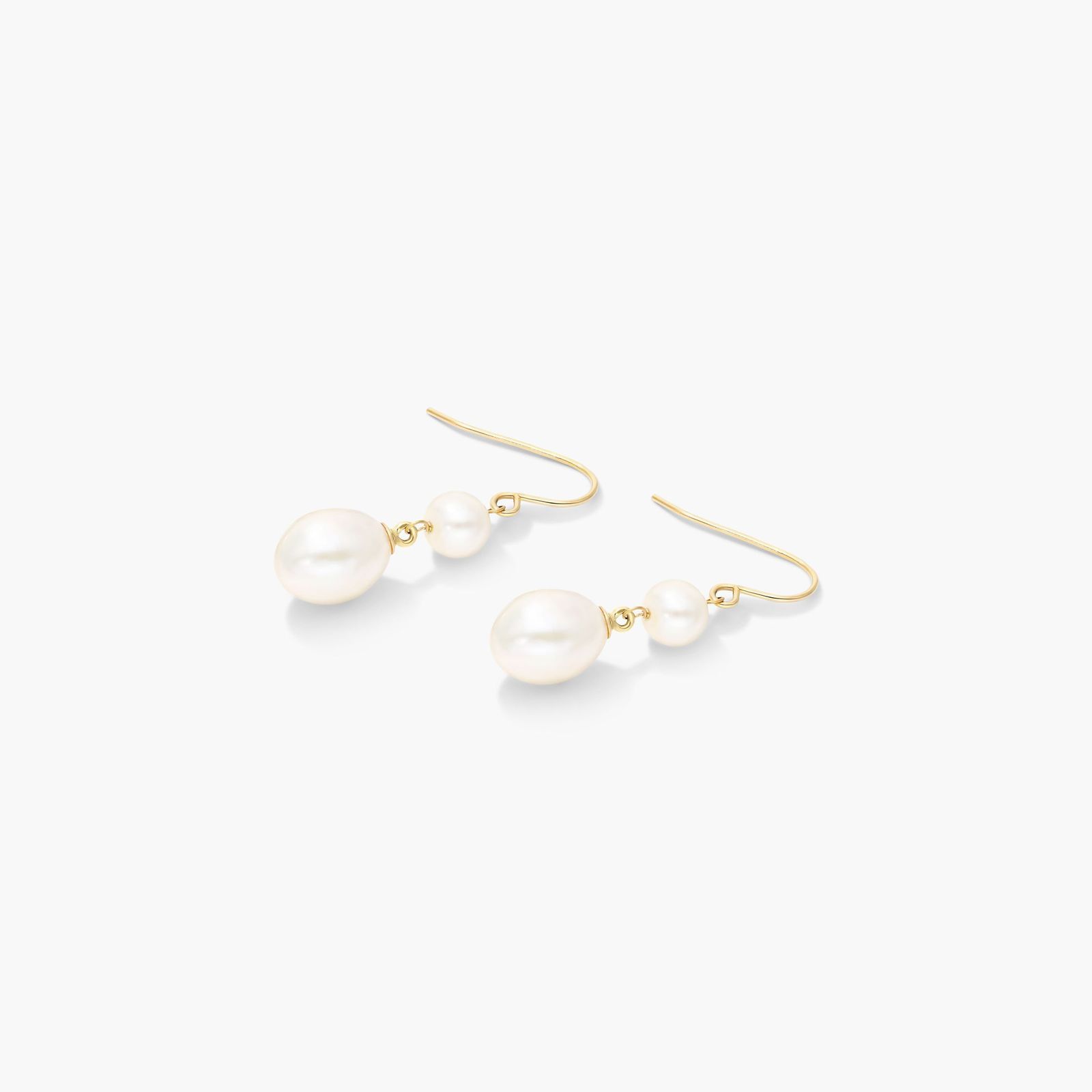 Cultured Freshwater Pearl Drop Earrings In 14K Yellow Gold (5.0-9.0mm)