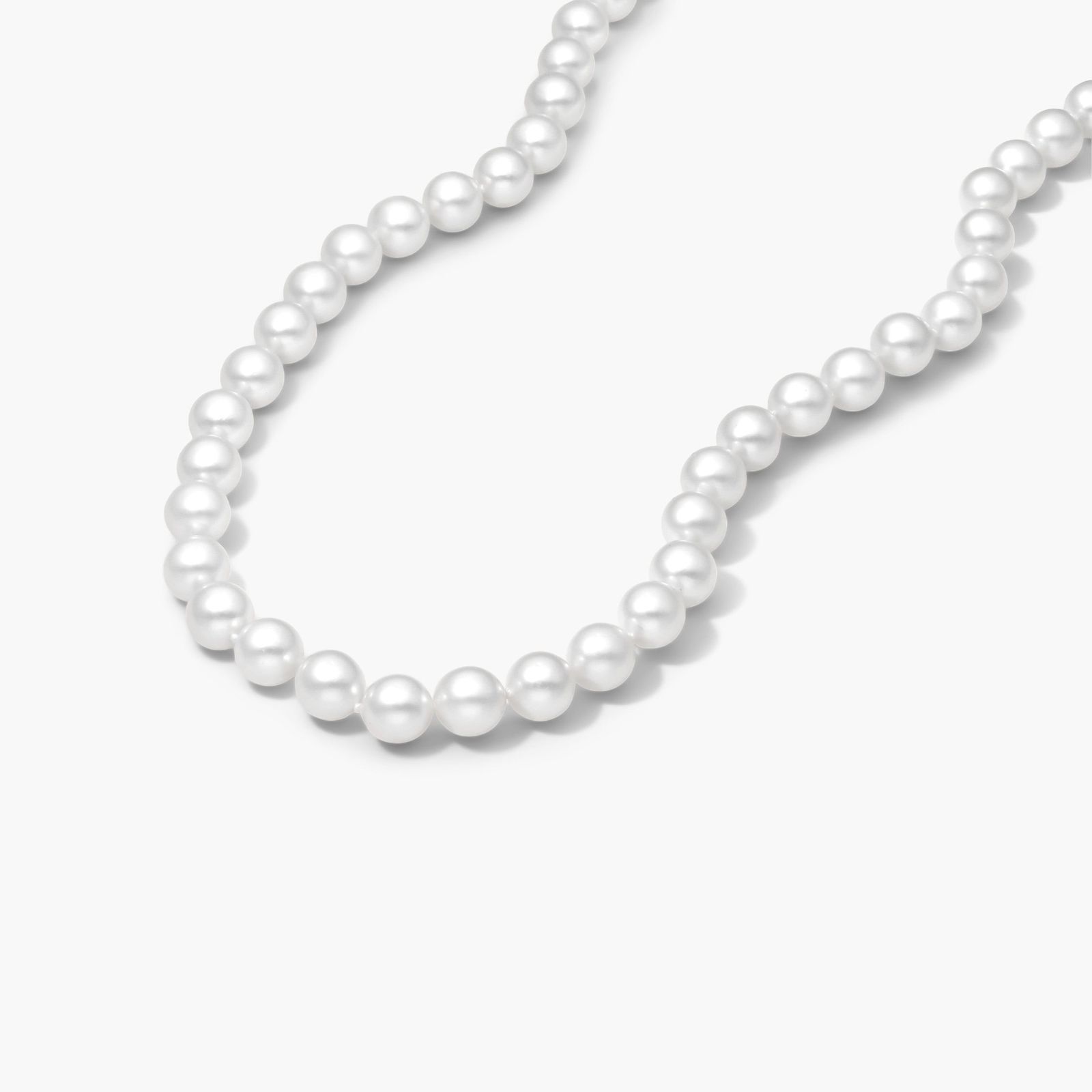 14K Yellow Gold Akoya Cultured Pearl Ball Clasp 18" Necklace (8.0-8.5mm)