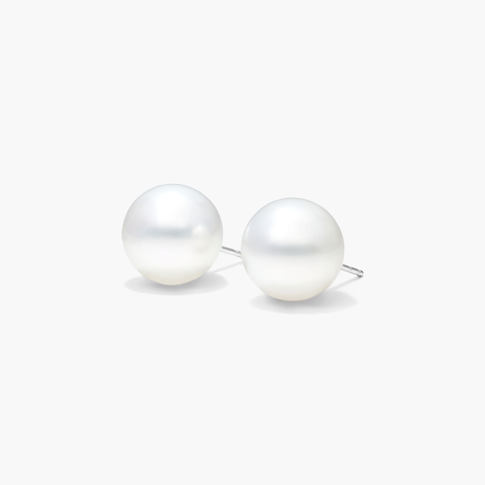 Cultured South Sea Pearl Earrings In 14K White Gold (11.0-11.5mm)