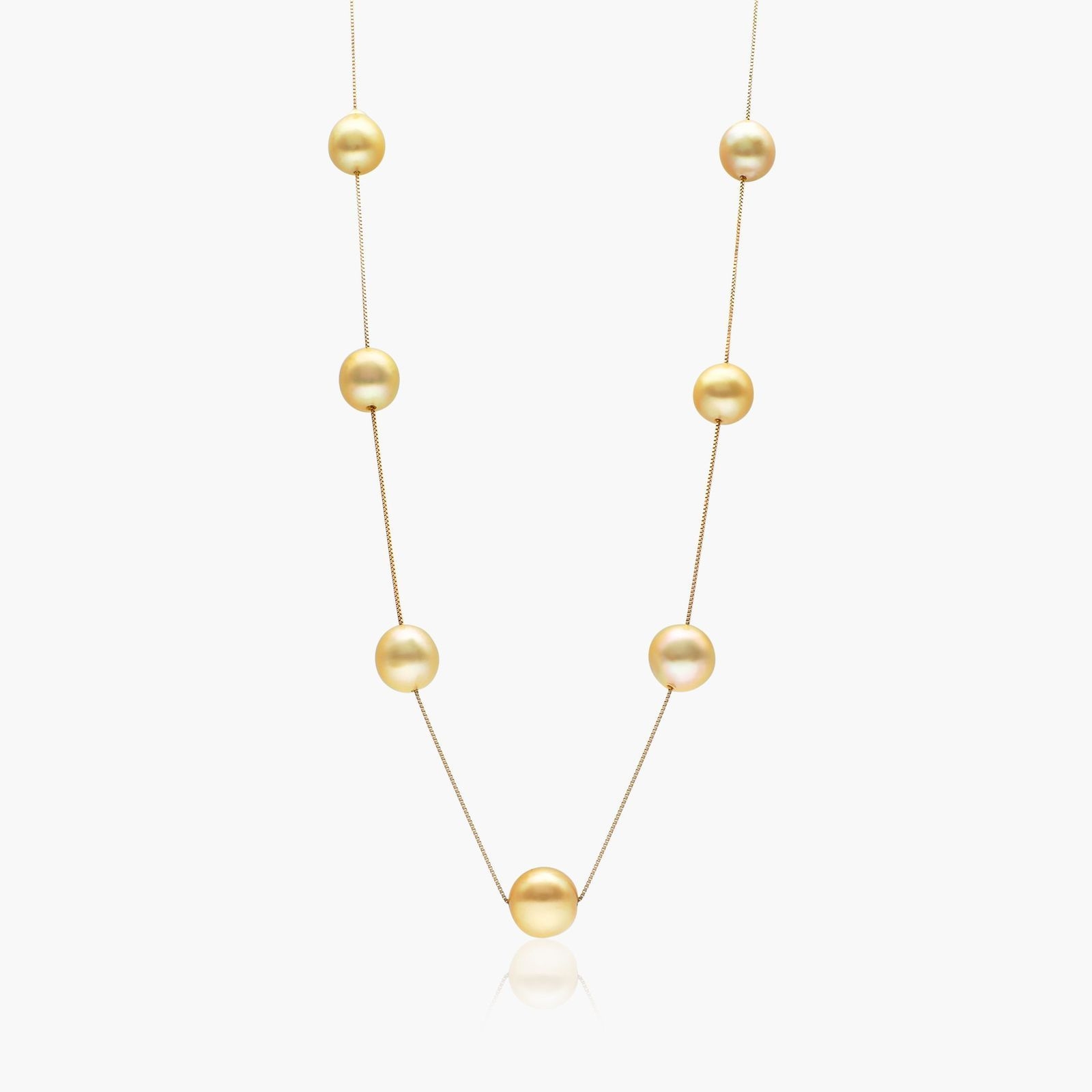 ☆TATIANA☆ 14k gold field mignon pearl point necklaceNZ1141 Station Pearl Gold Necklace, 14K Solid Gold Necklace, 22