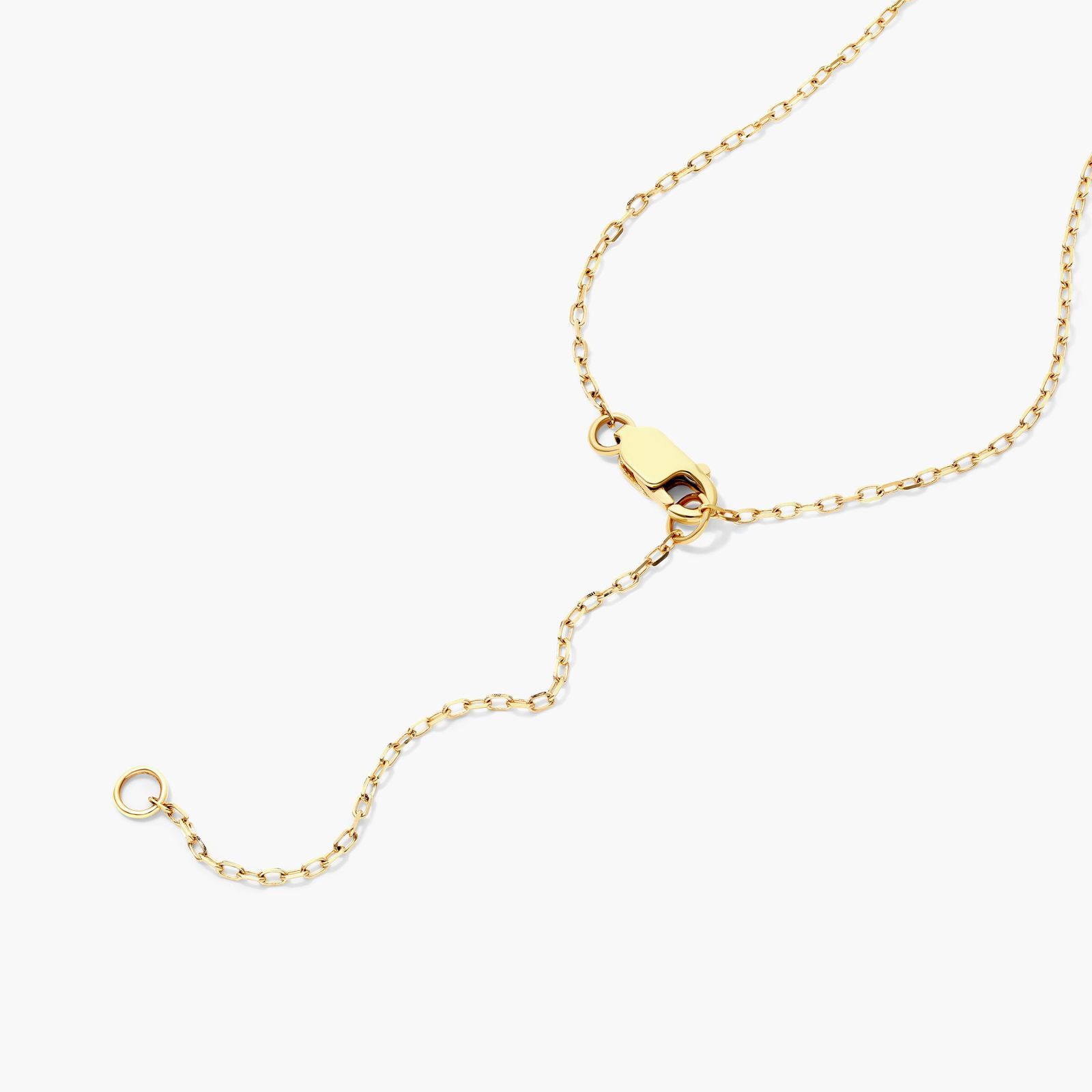 14K Yellow Gold Akoya Cultured Pearl Half Moon Diamond Necklace
