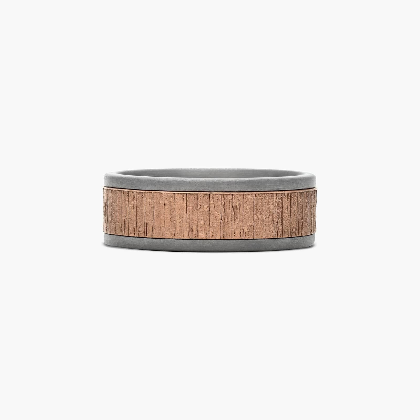 Rose Gold Split Wood Band