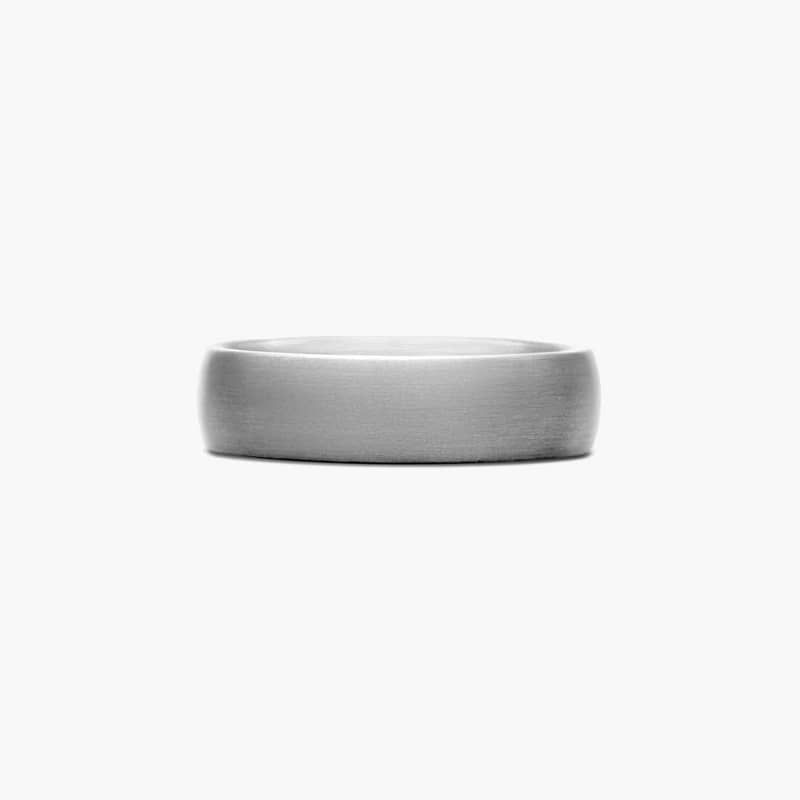 Comfort Fit Domed Satin Finish Men's Wedding Band In Tantalum (6.00mm)