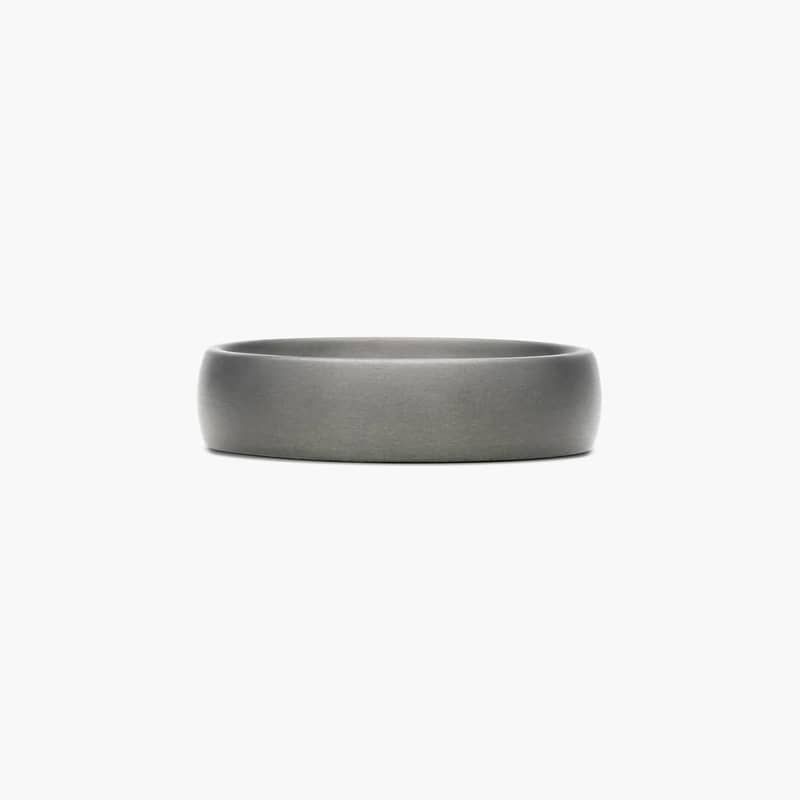 Comfort Fit Domed Satin Finish Men's Wedding Band In Tantalum (6.00mm)