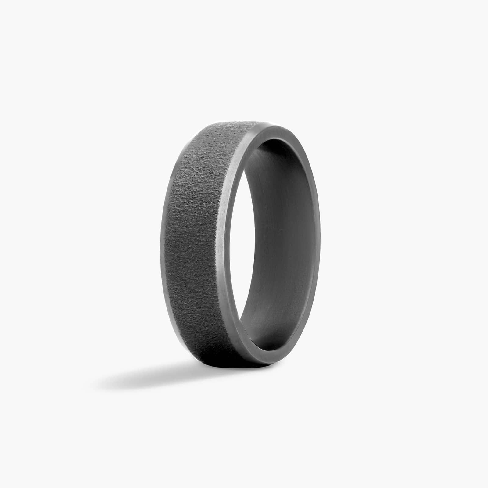 Comfort Fit Wire Brushed Finish Men's Wedding Band In Tantalum (7.00mm)