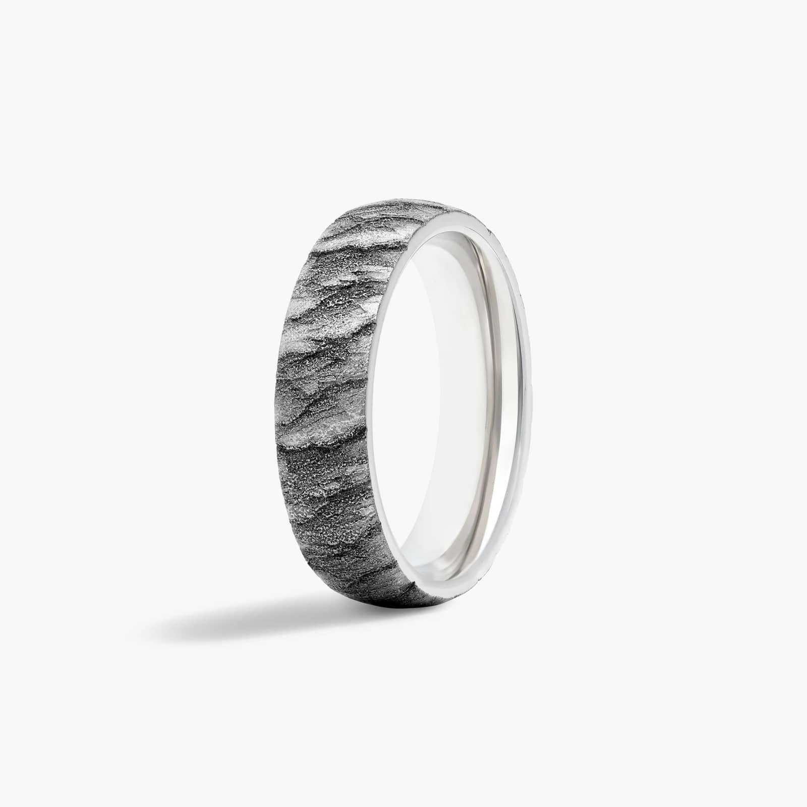 Comfort Fit Lava Pattern Men's Wedding Band In Cobalt (6.00mm)