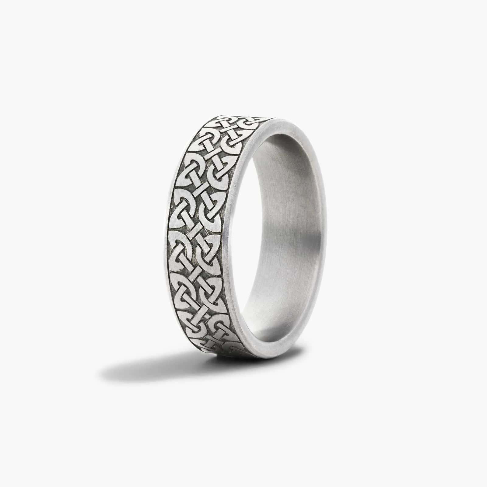Celtic Quaternary Knot Men's Wedding Band In Tantalum (7.00mm)