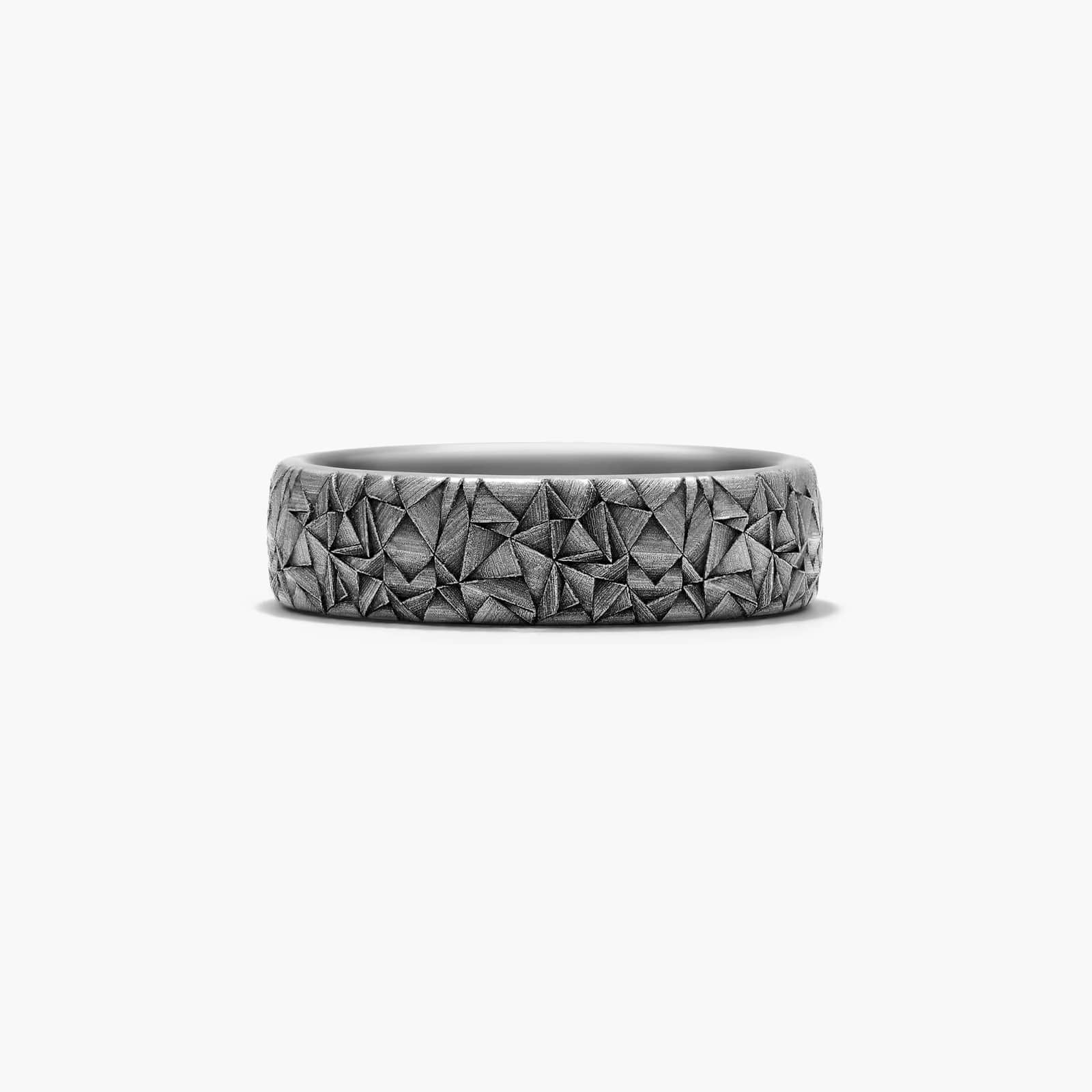 Kaleidoscope Pattern Men's Wedding Band In Tantalum (6.50mm)